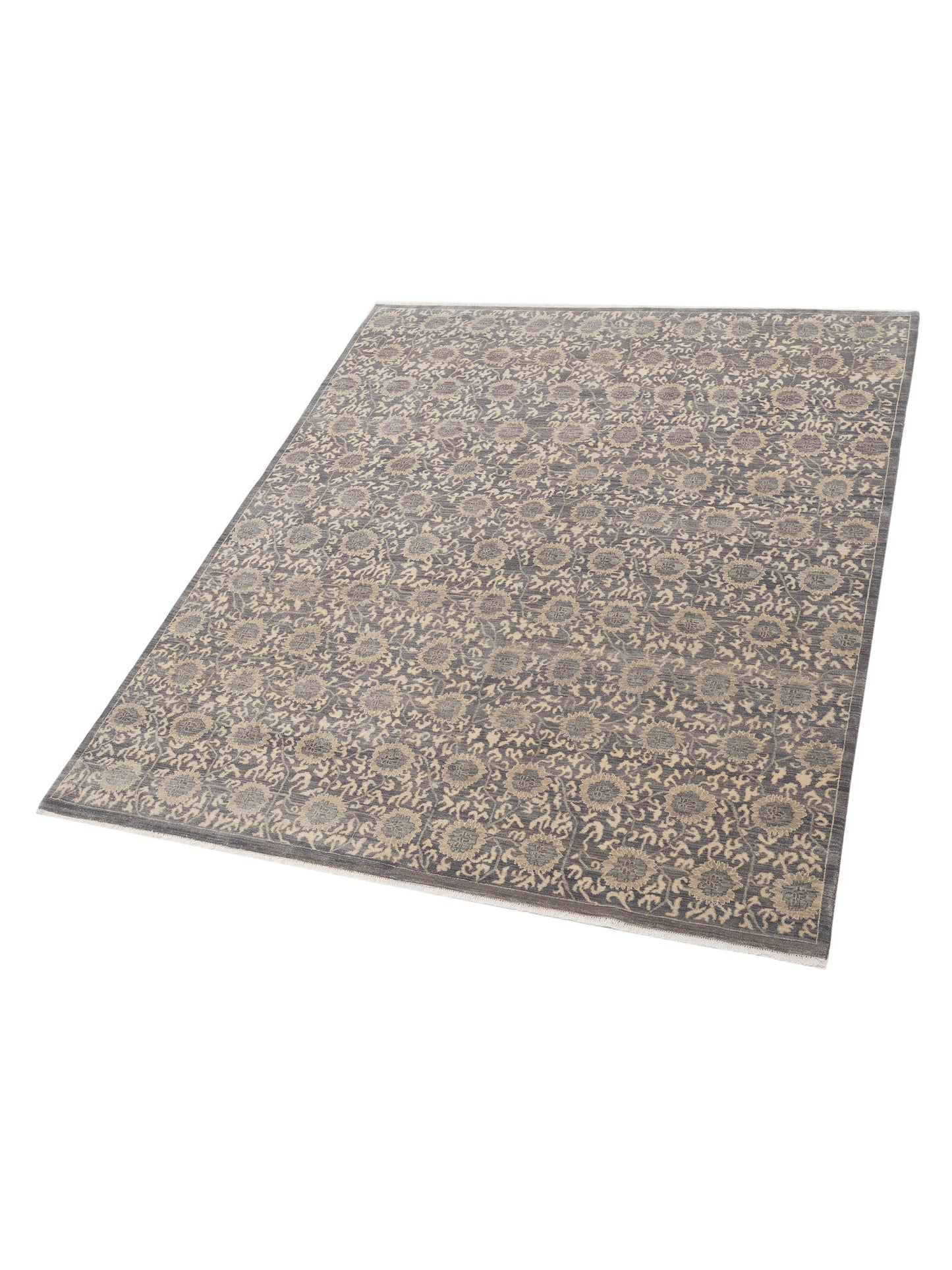 Tibetino 119236 Gray 8.1x9.9 Hand Knotted Rug