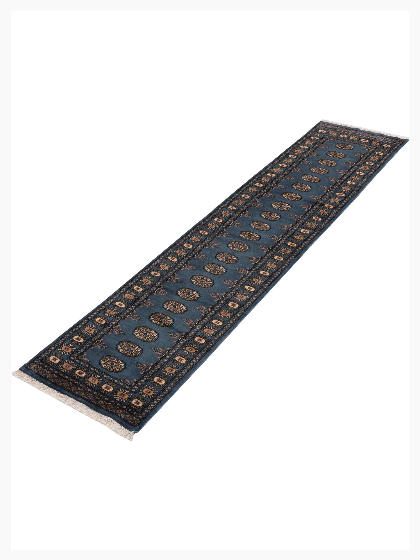 Bokhara 153475 Blue Blue 2.9x11.11 Hand Knotted Rug
