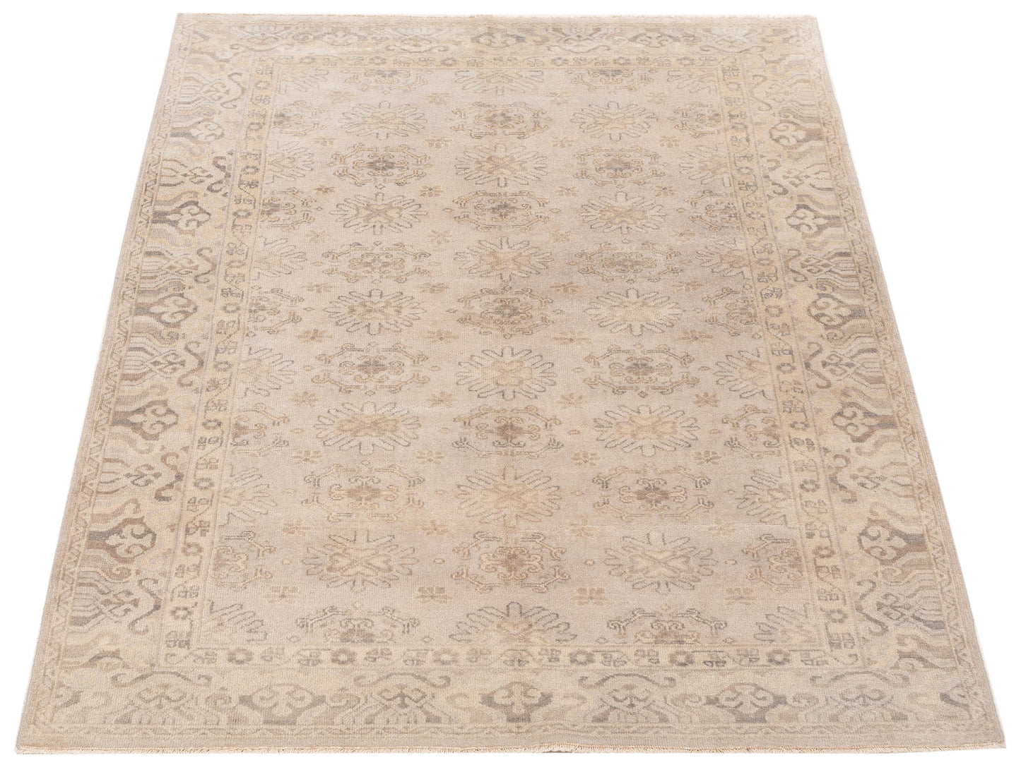 Evren 122232 Silver 5x8 Hand Knotted Rug