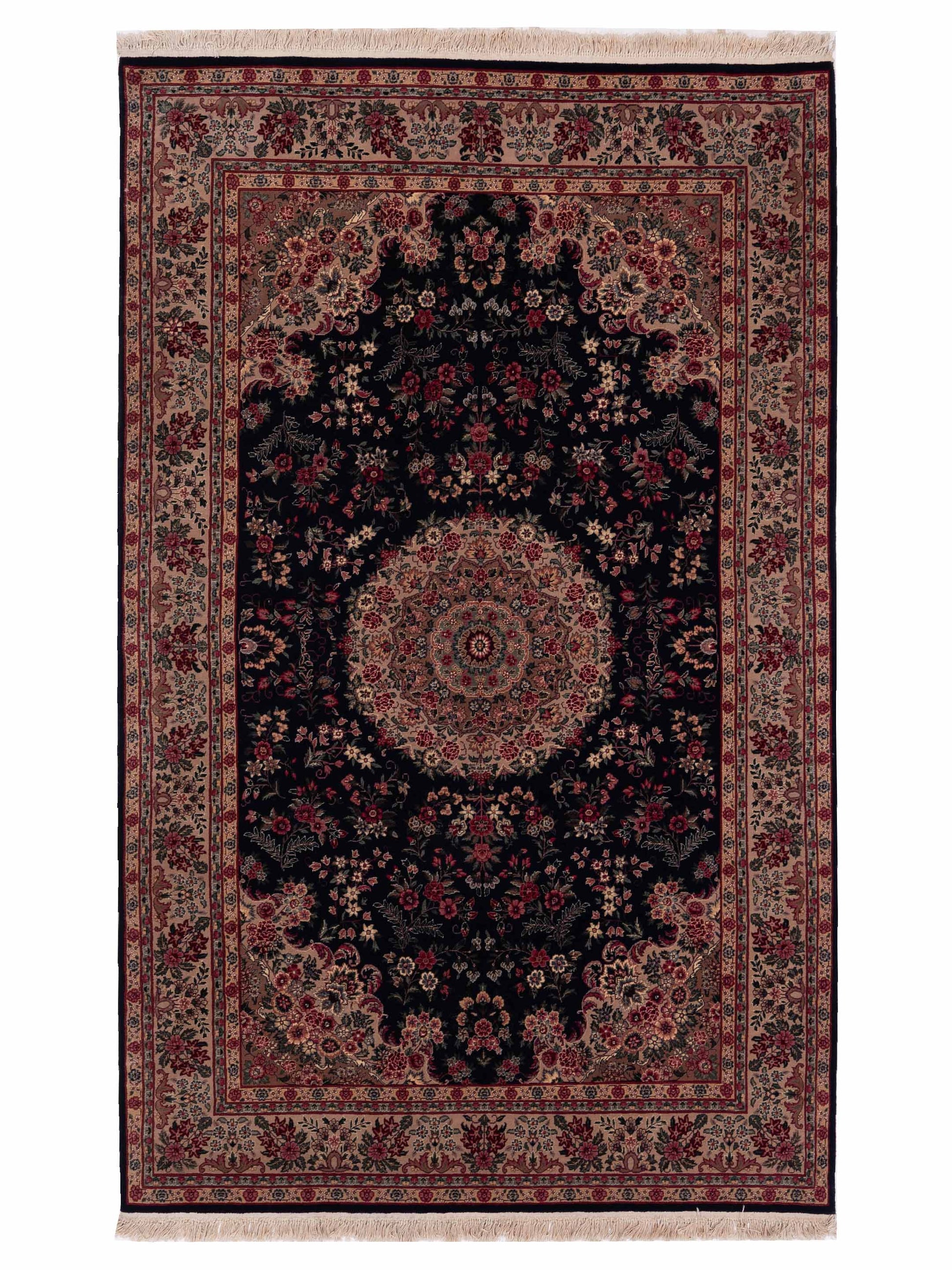 Pasha Magnolia Silk  Black Beige Traditional