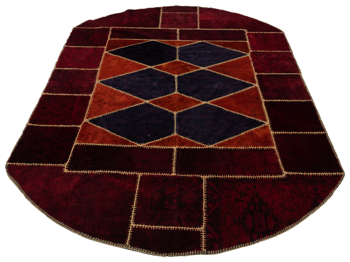 Turkish Vestige Patchwork 114225 Red 9x12 Hand Knotted Rug