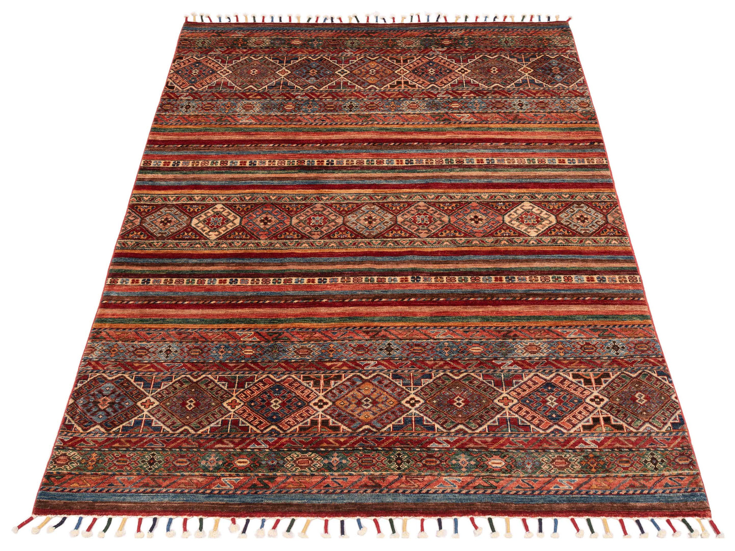 Khorjin 145486 Multi 4.11x6.10 Hand Knotted Rug