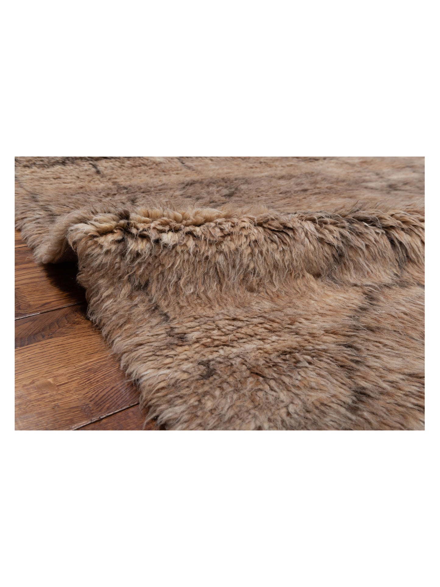 Berber Kaunas Brown Dark Brown 8.10x11 Hand Knotted Rug