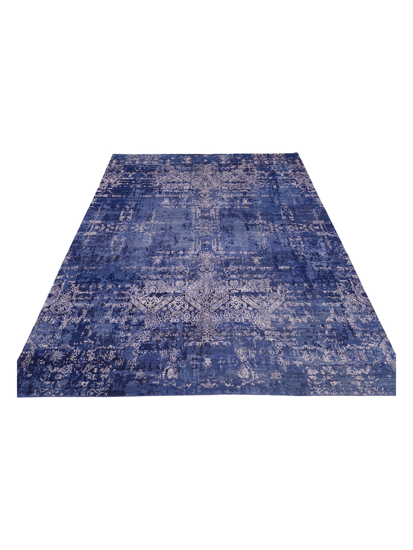 Tibetino 142735 Blue Blue 9x11.11 Hand Knotted Rug