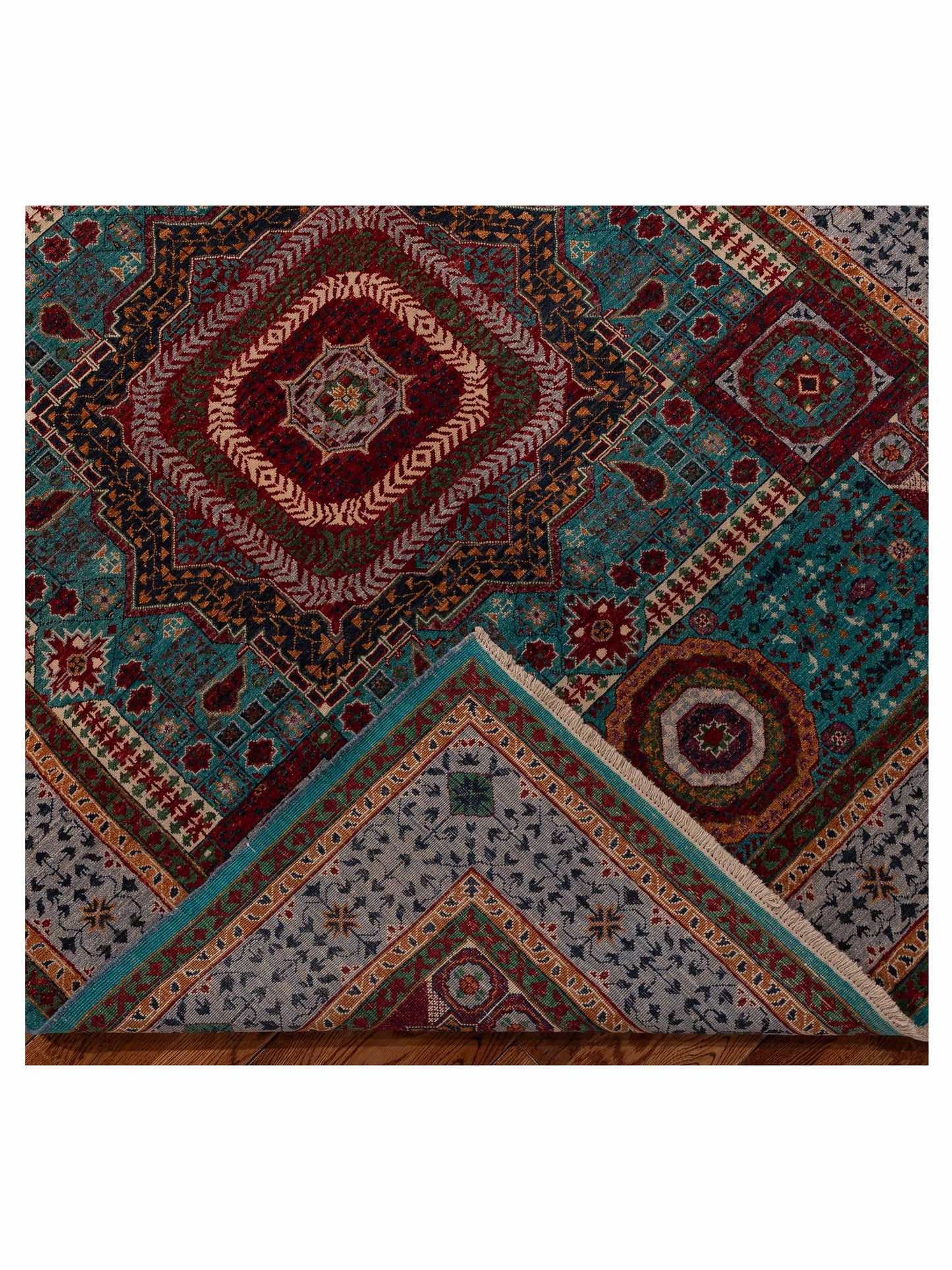 Artisan Mamluk 154648 Blue Gray 5.4x6.11 Hand Knotted Rug