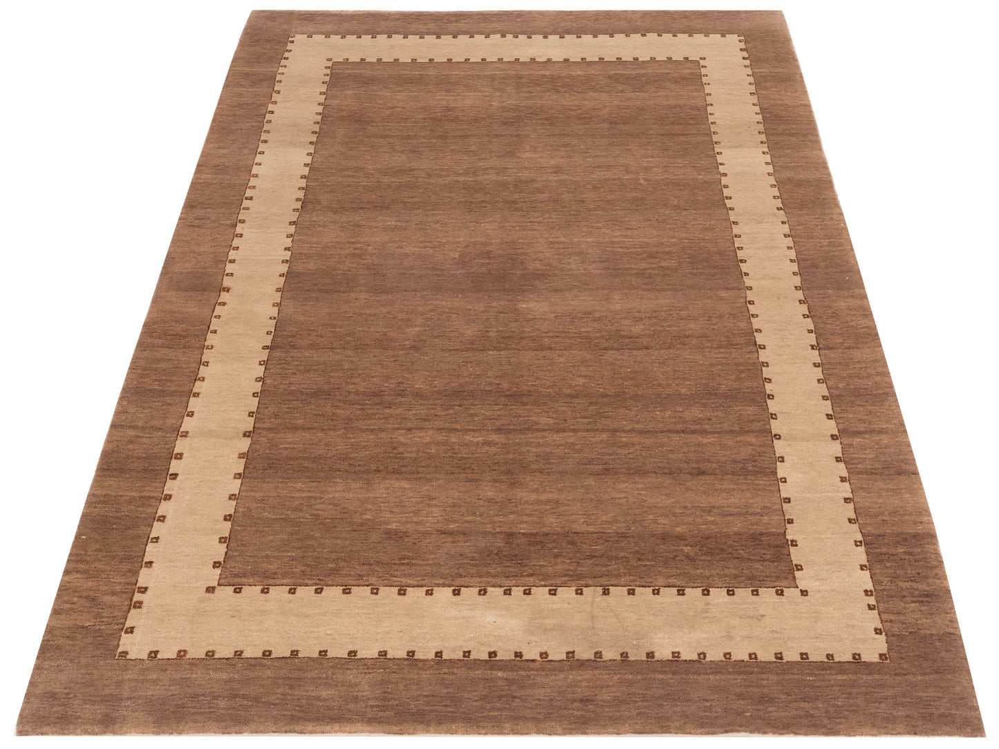 Aurore 96228 Brown Beige 5.6x7.11 Hand Knotted Rug