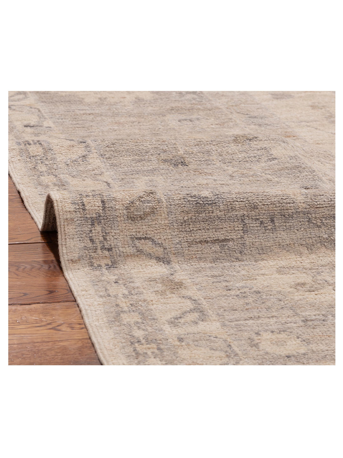 Angora Oushak 156195 Ivory Gray 10x13.9 Hand Knotted Rug