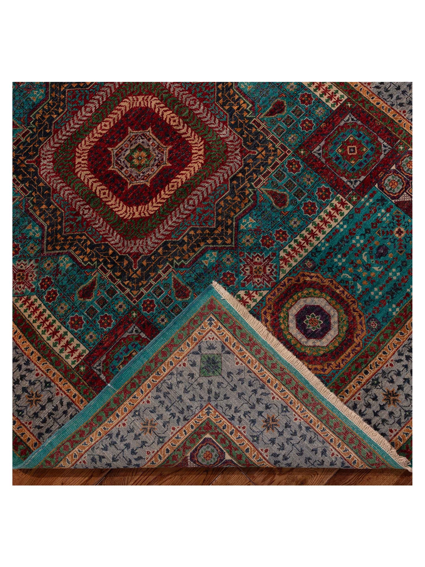 Artisan Mamluk 154632 Blue Gray 5.4x7.1 Hand Knotted Rug