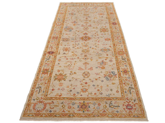 Angora Oushak 145866 Ivory Ivory 6.2x13.2 Hand Knotted Rug