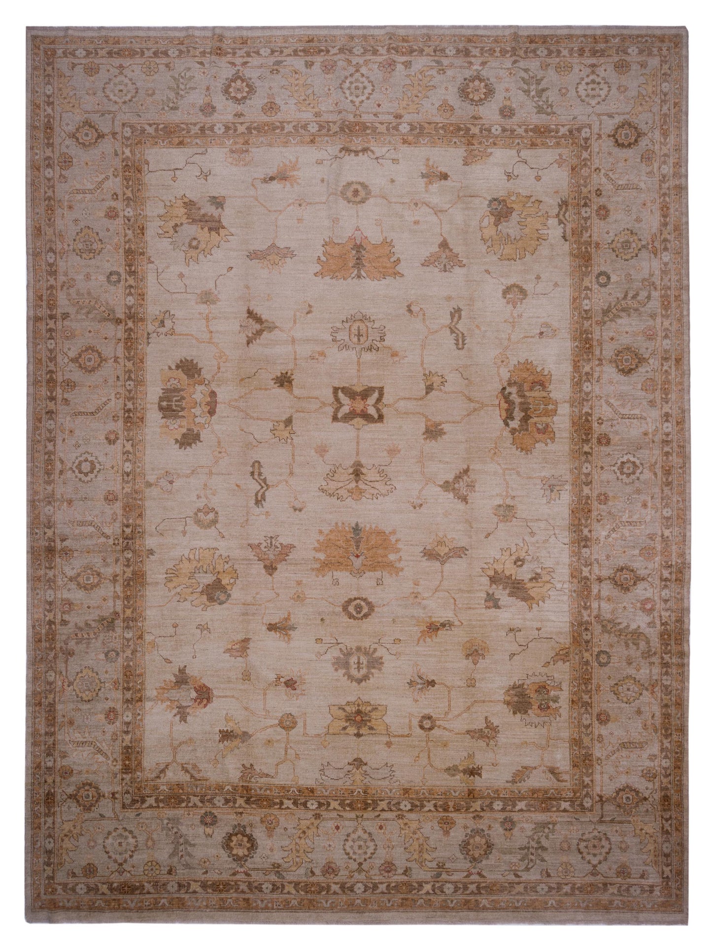 Anadol Angora Oushak  Ivory Silver Traditional