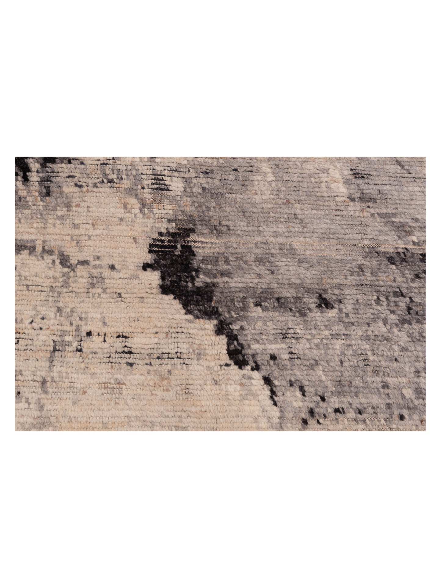 Atlas 148157 Ivory Black 6.1x8.9 Hand Knotted Rug