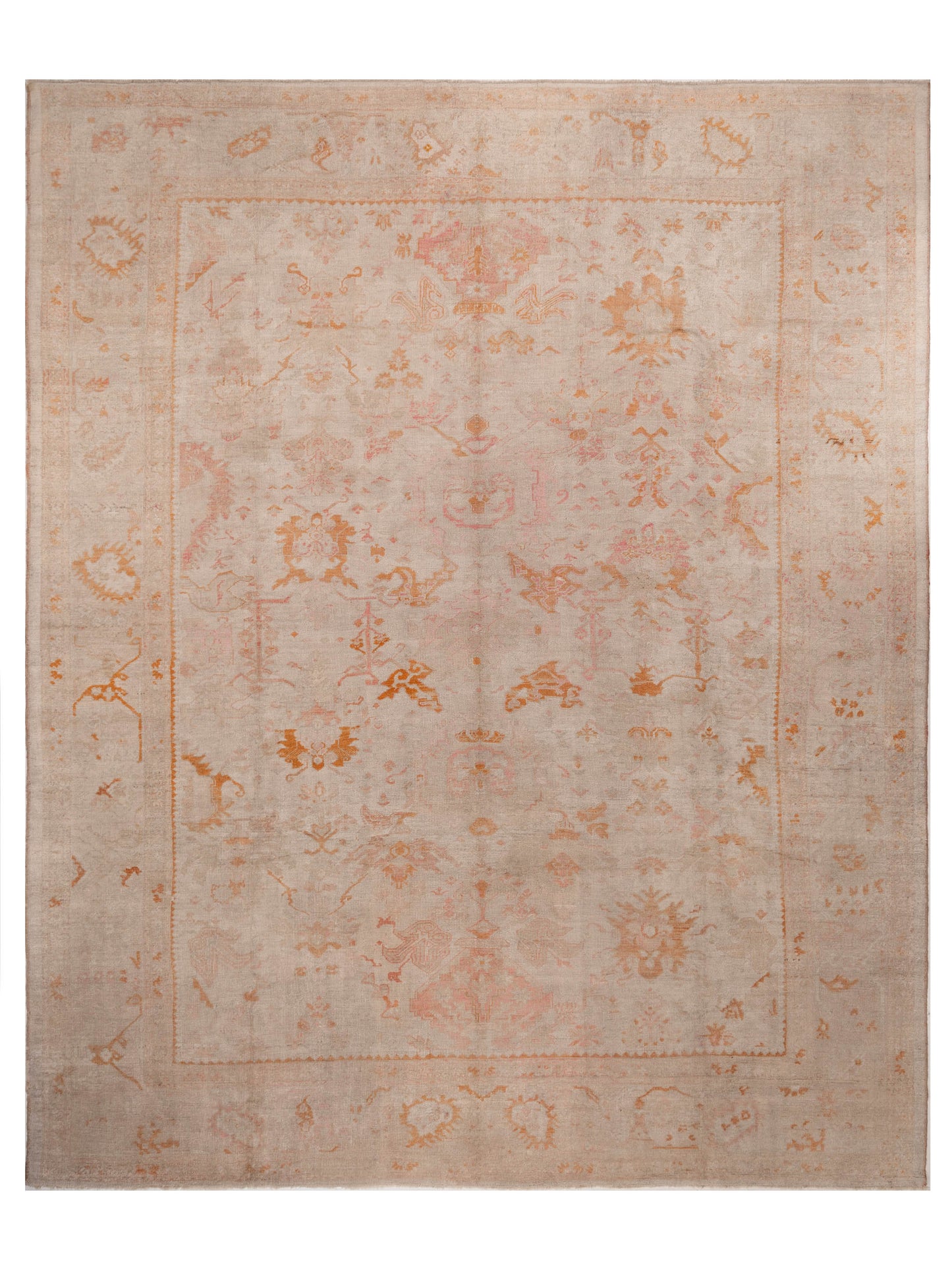 Pasha Antique Oushak  Ivory  Traditional