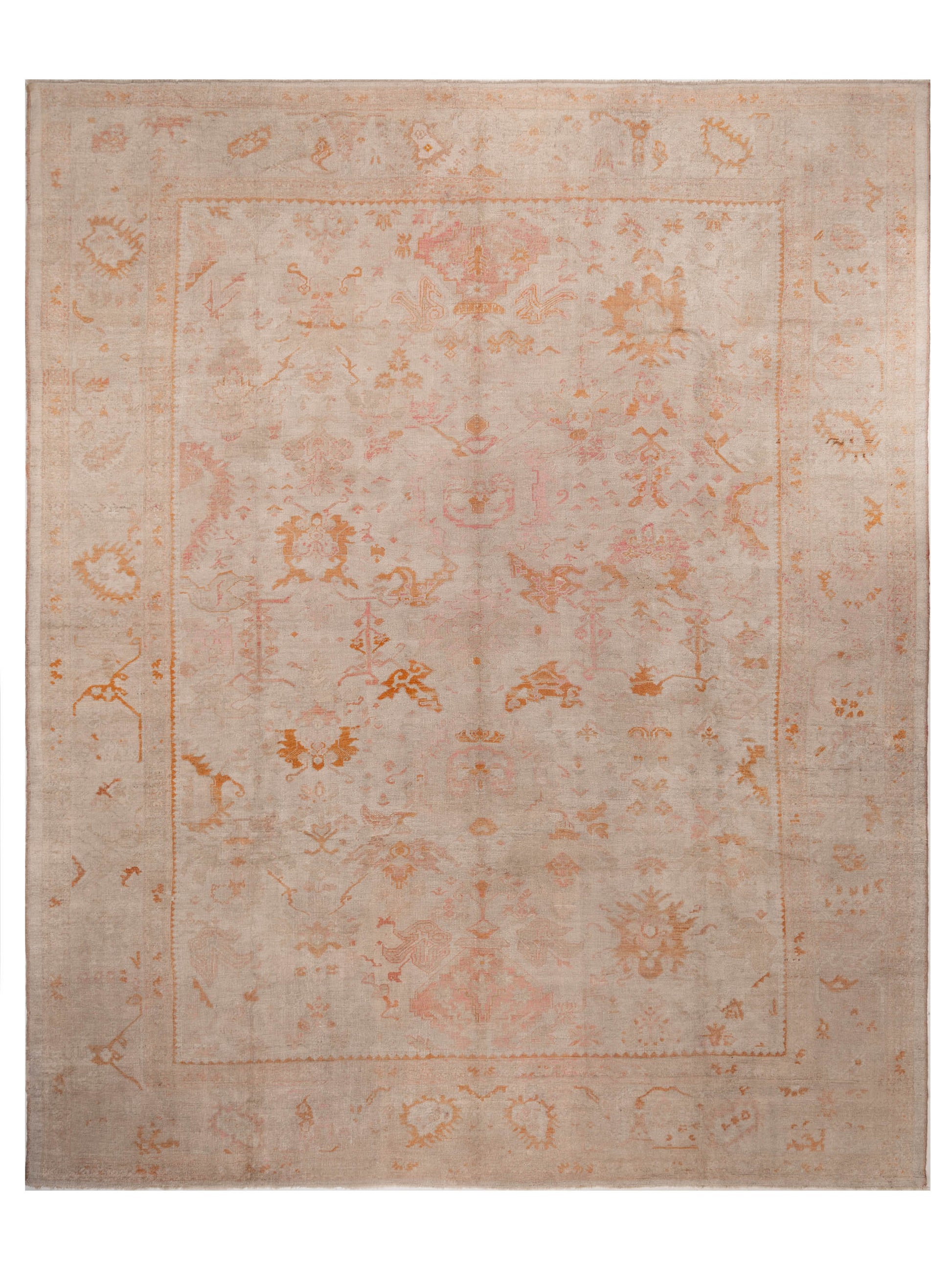 Pasha Antique Oushak  Ivory  Traditional