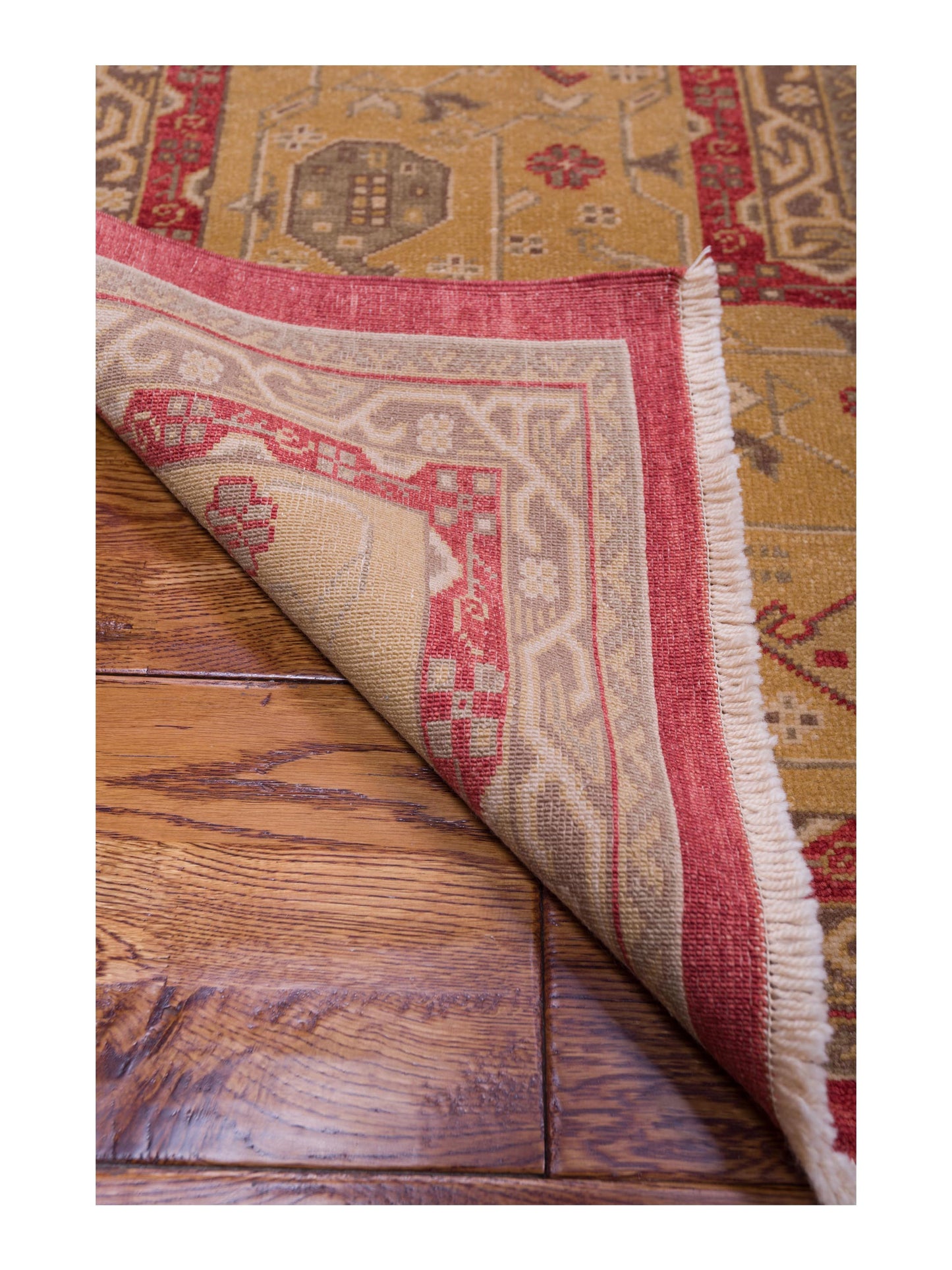 Antique Loom 108192 Rust Gold 10.3x14.1 Hand Knotted Rug