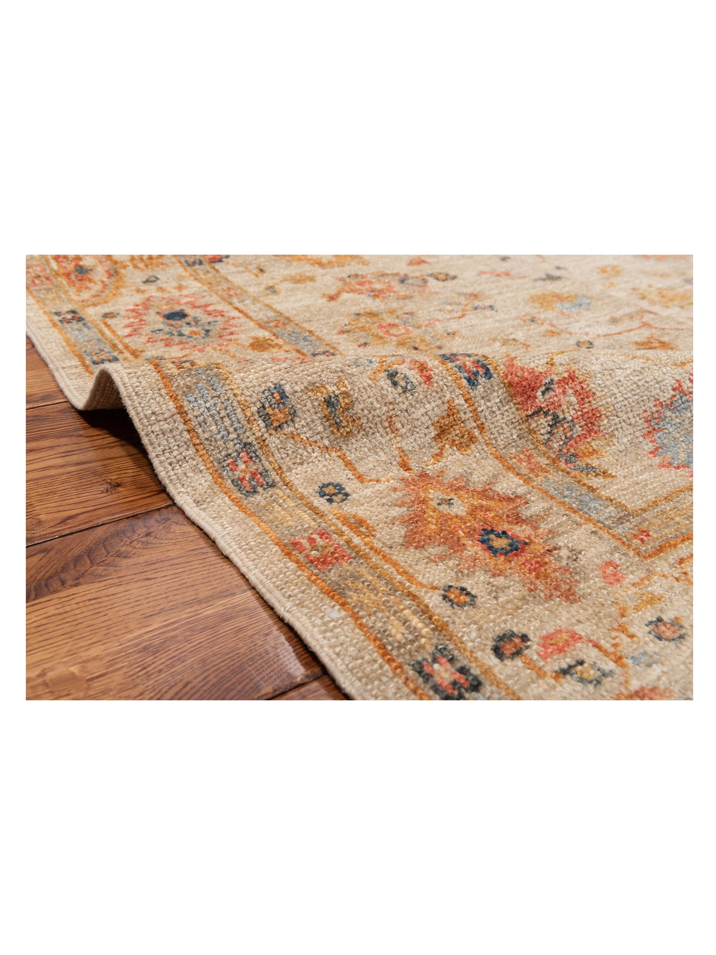 Angora Oushak 146552 Ivory Ivory 5.1x6.9 Hand Knotted Rug