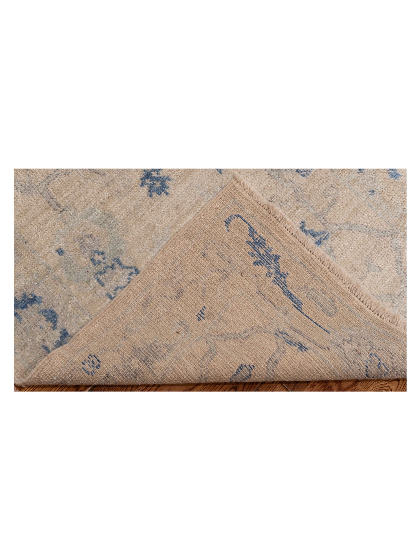 Angora Oushak 150373 Ivory Brown 2.9x9.9 Hand Knotted Rug