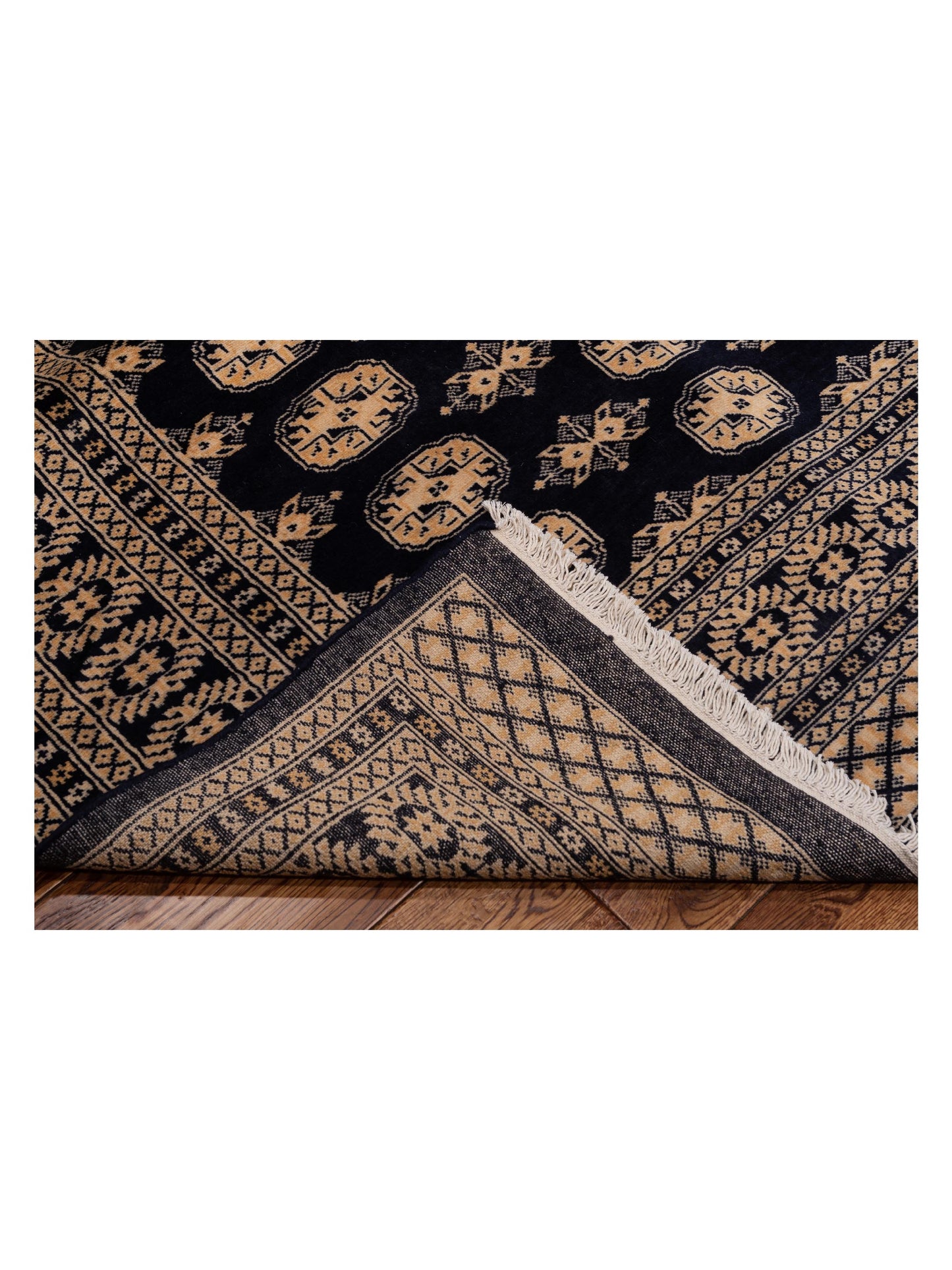 Bokhara 147925 Black Black 8.2x10.1 Hand Knotted Rug