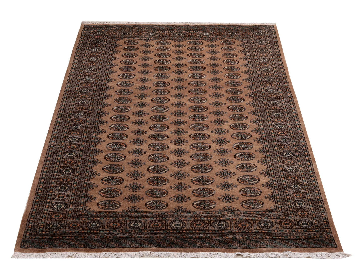 Bokhara 151407 Beige Beige 6.3x9.4 Hand Knotted Rug