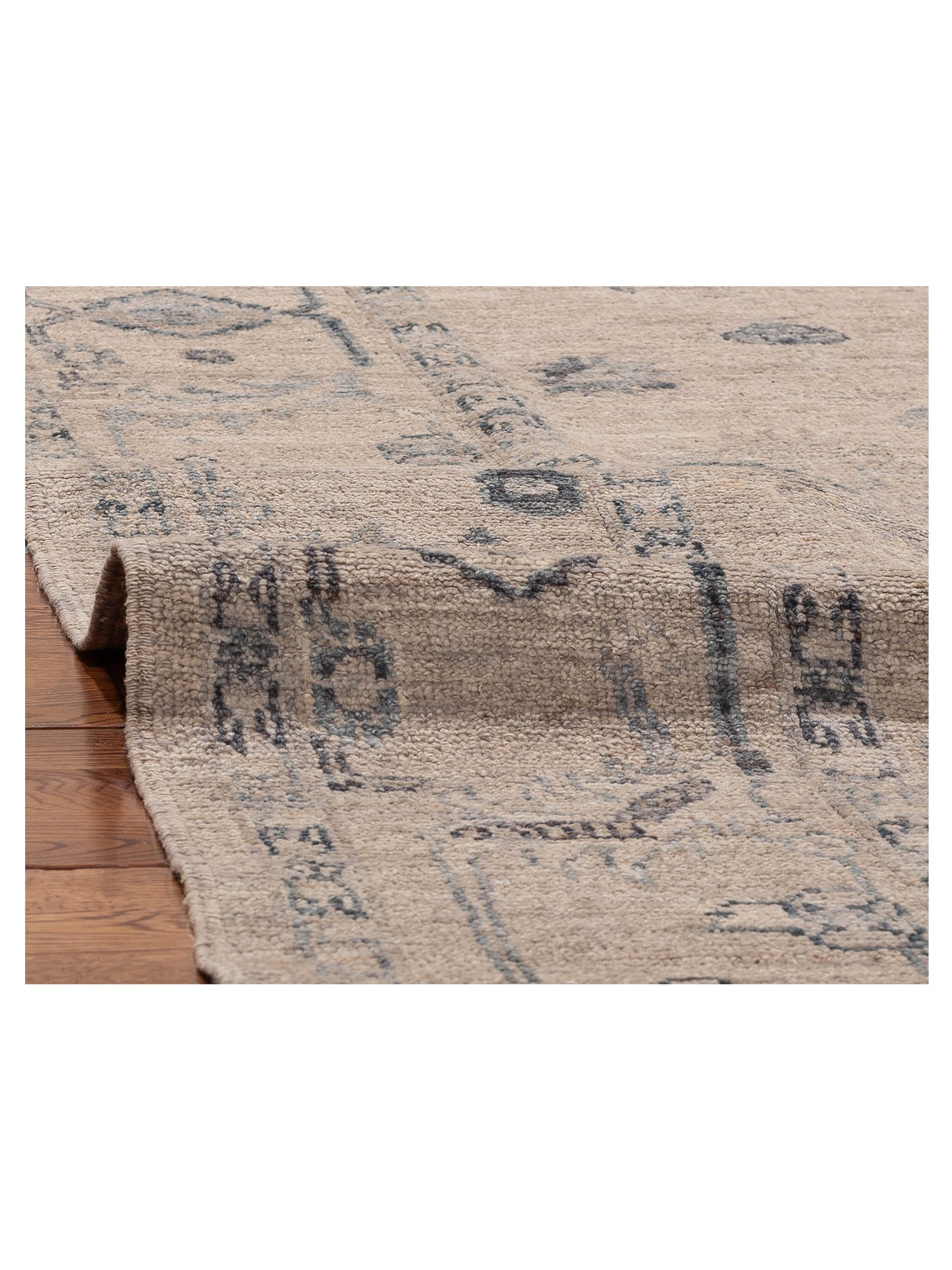 Angora Oushak 156223 Gray Gray 8.1x9.9 Hand Knotted Rug