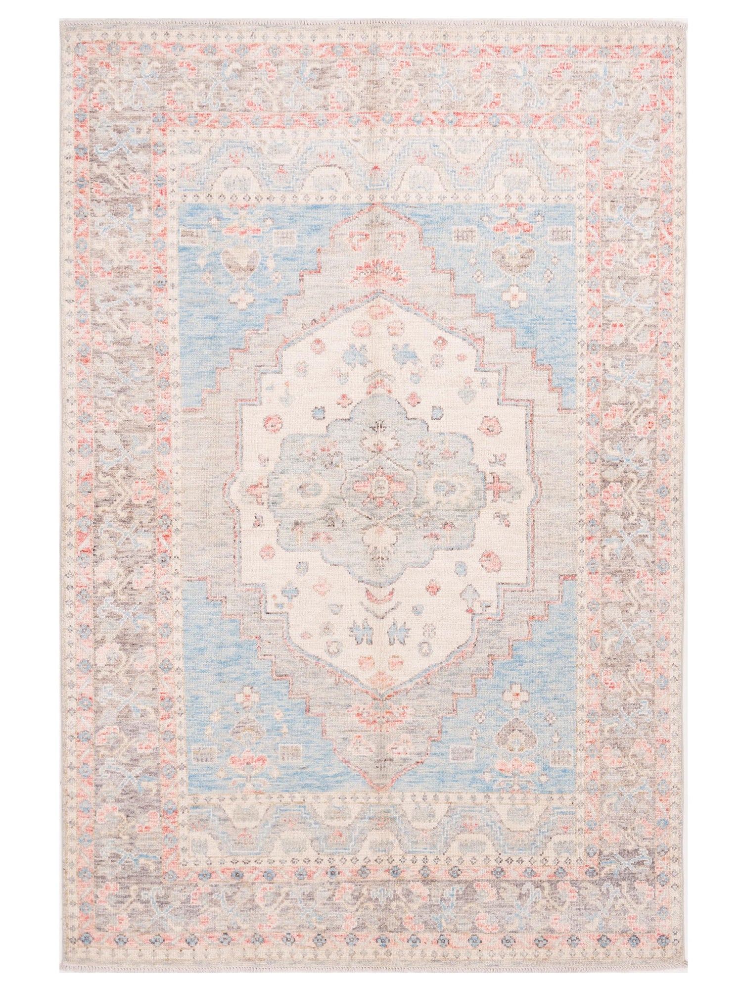 Pasha Anadol Oushak  Blue Brown Traditional