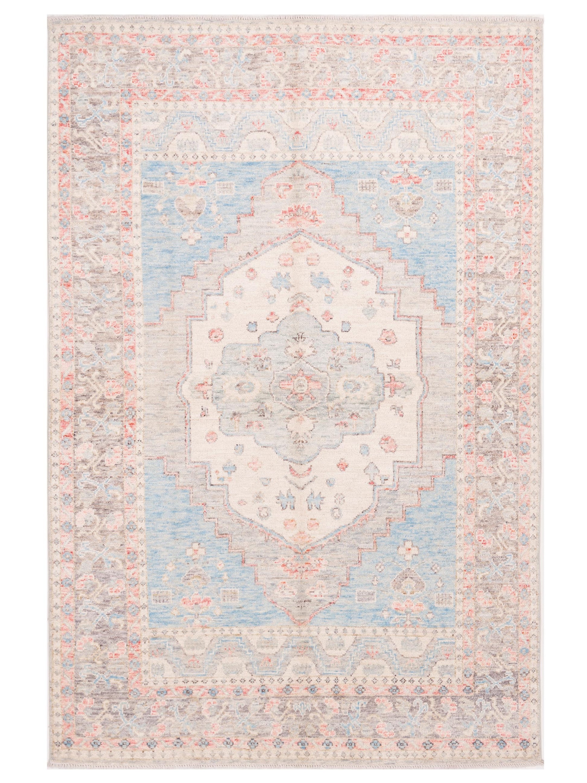 Pasha Anadol Oushak  Blue Brown Traditional