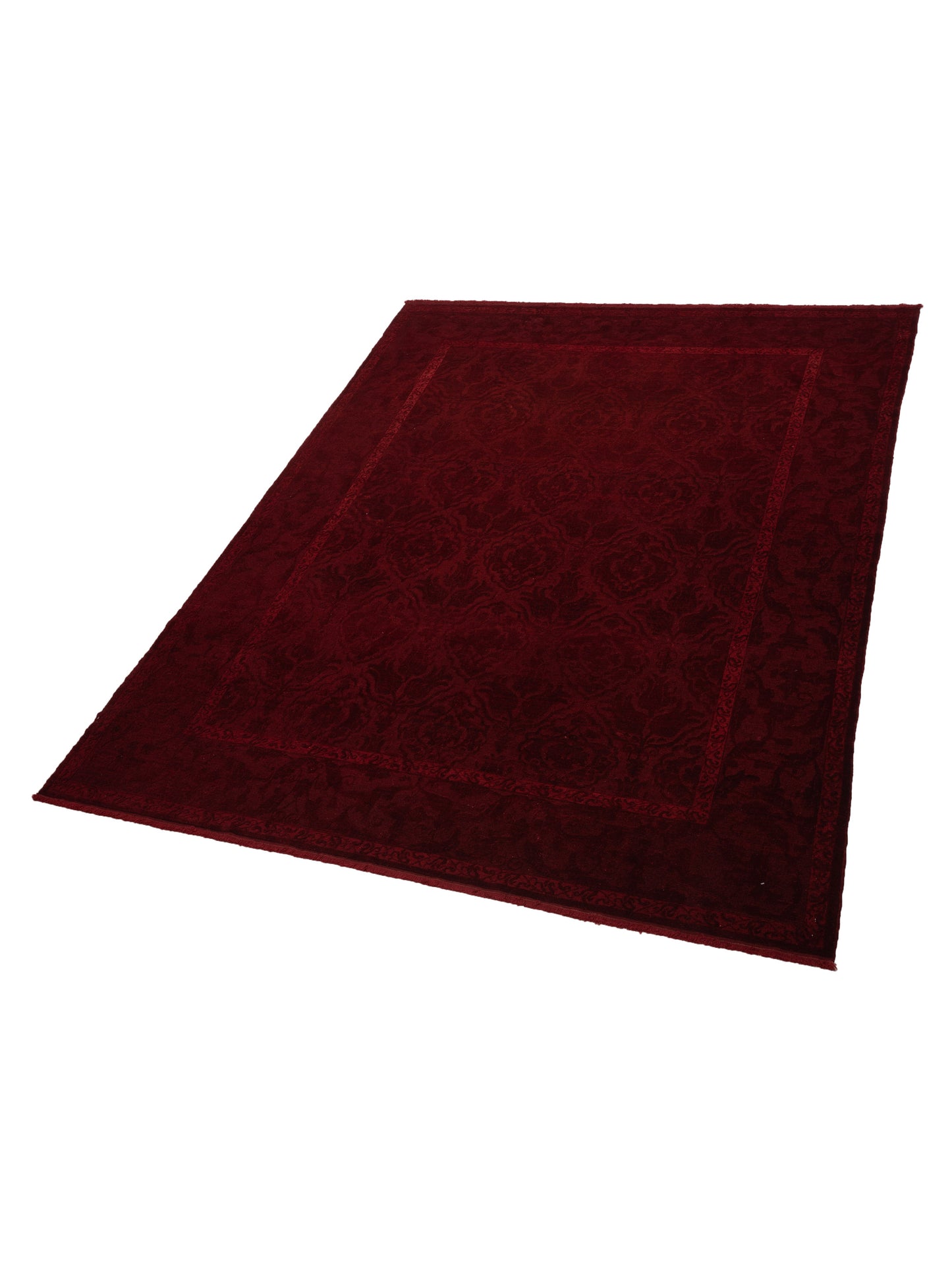 Color Bouquet 107554 Red Red 9.4x11.10 Hand Knotted Rug