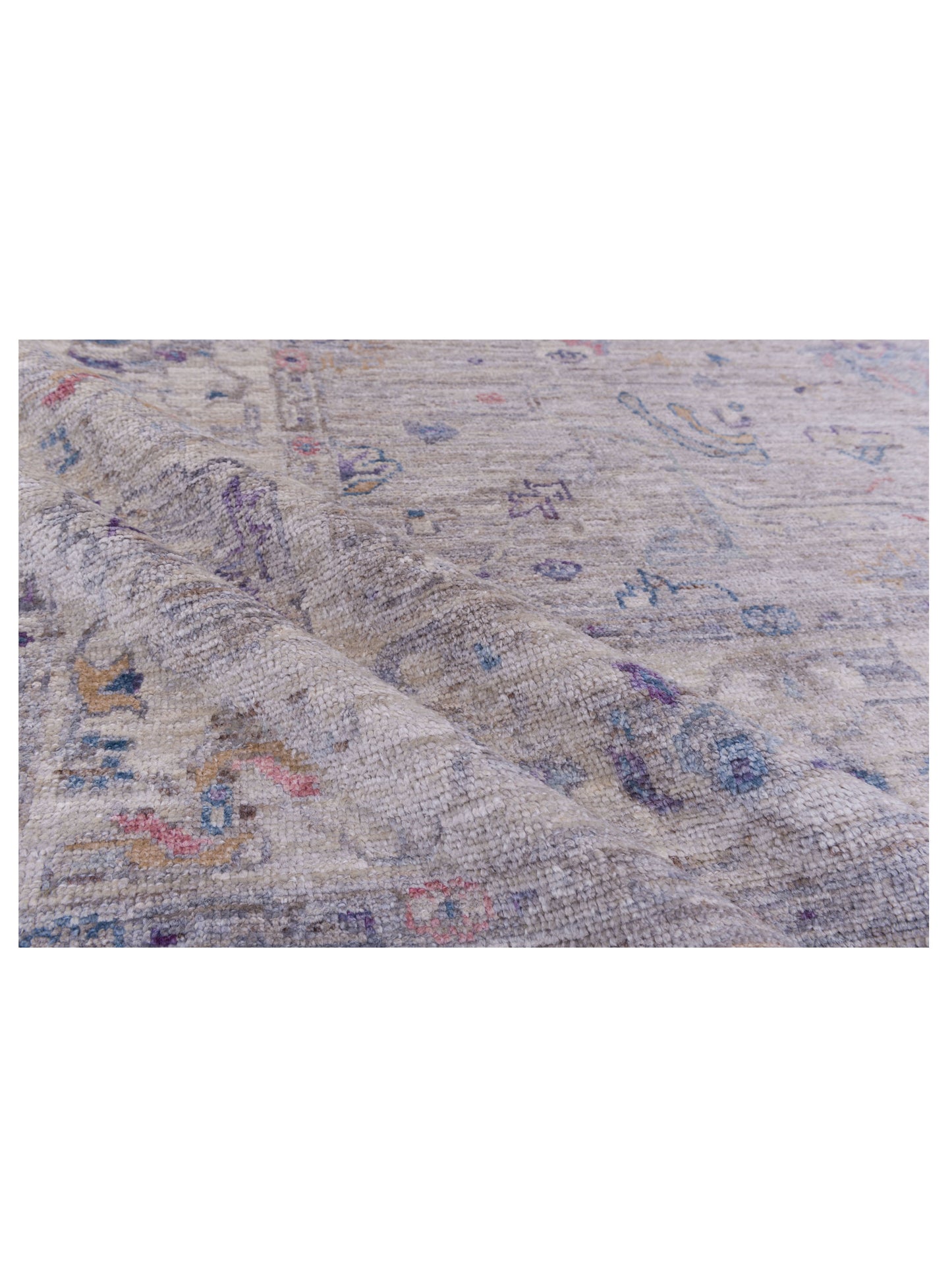 Angora Oushak 144565 Gray Ivory 8.2x10.3 Hand Knotted Rug