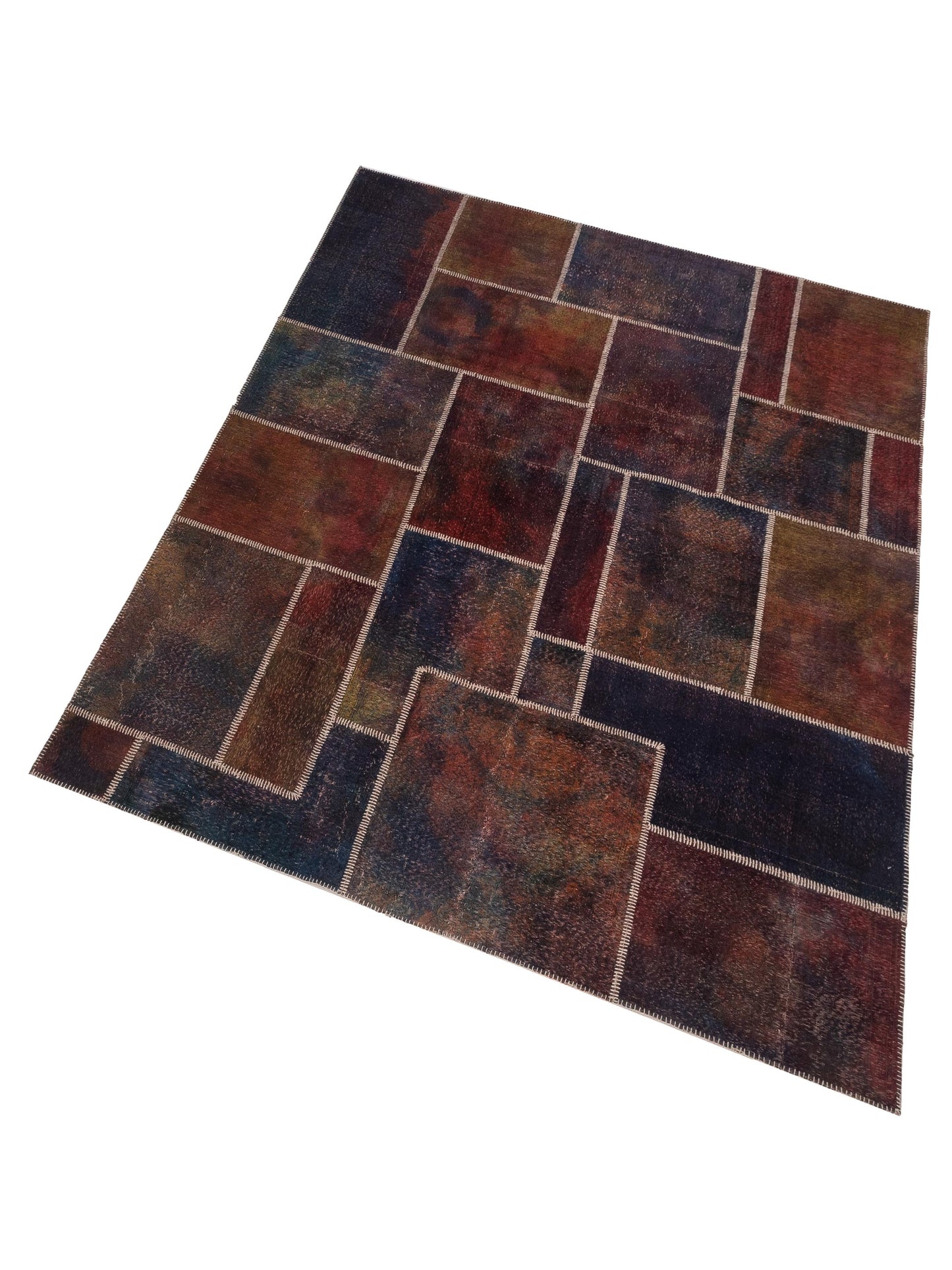 Turkish Vestige Patchwork 108901 Multi 8x9.10 Hand Knotted Rug