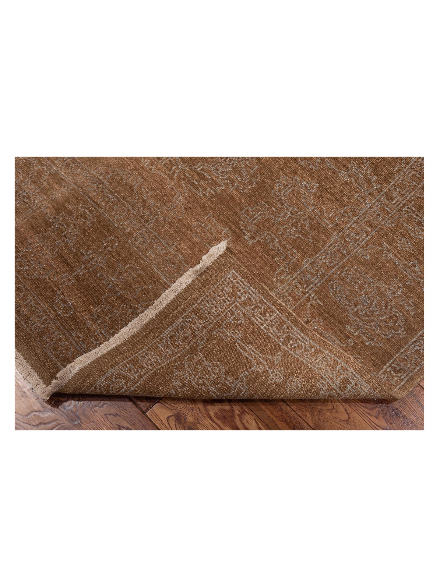 Defne Opal Brown Ice Blue 6.2x9 Hand Knotted Rug