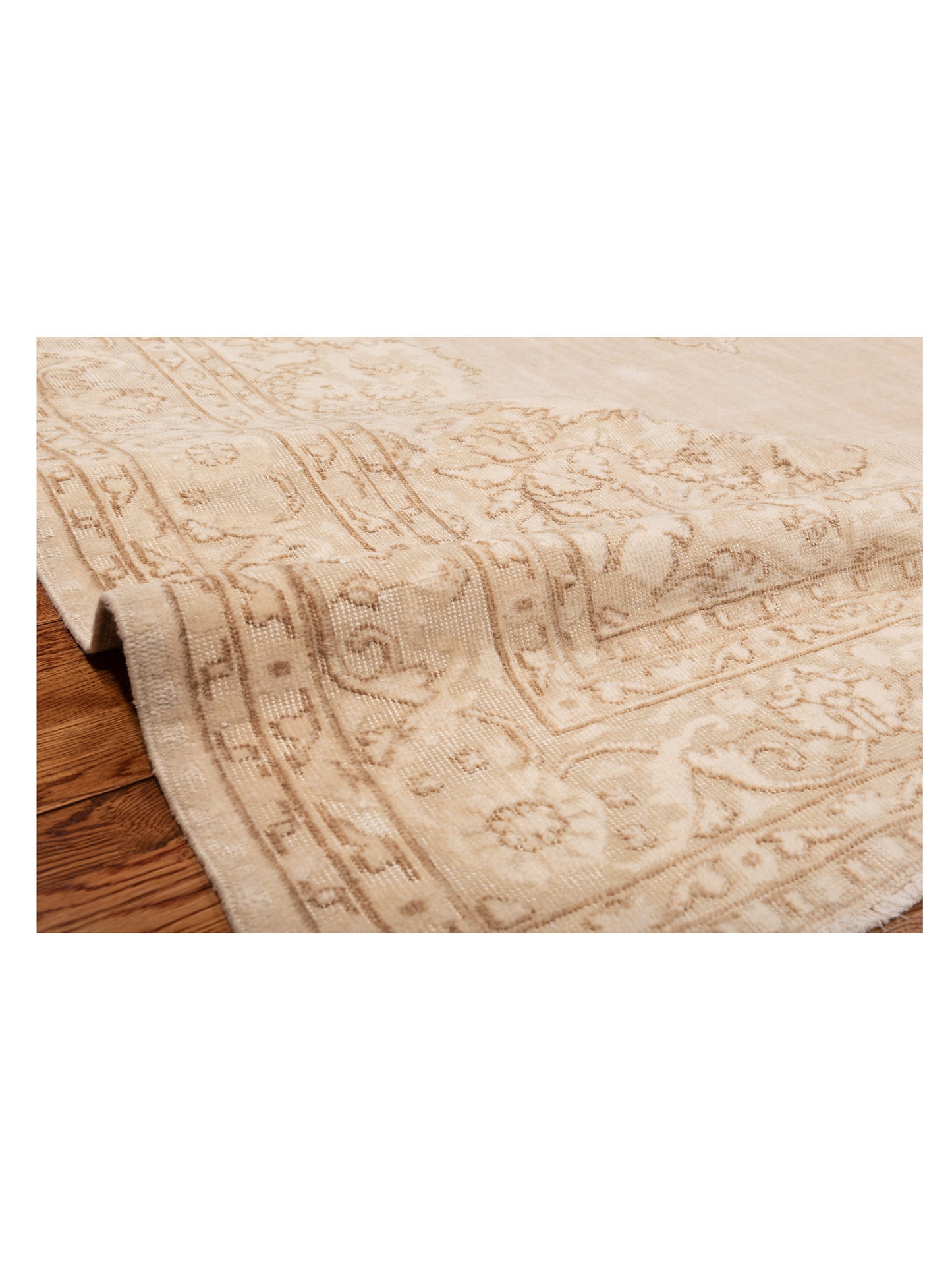 Vintage 119710 Ivory 7.4x10.7 Hand Knotted Rug