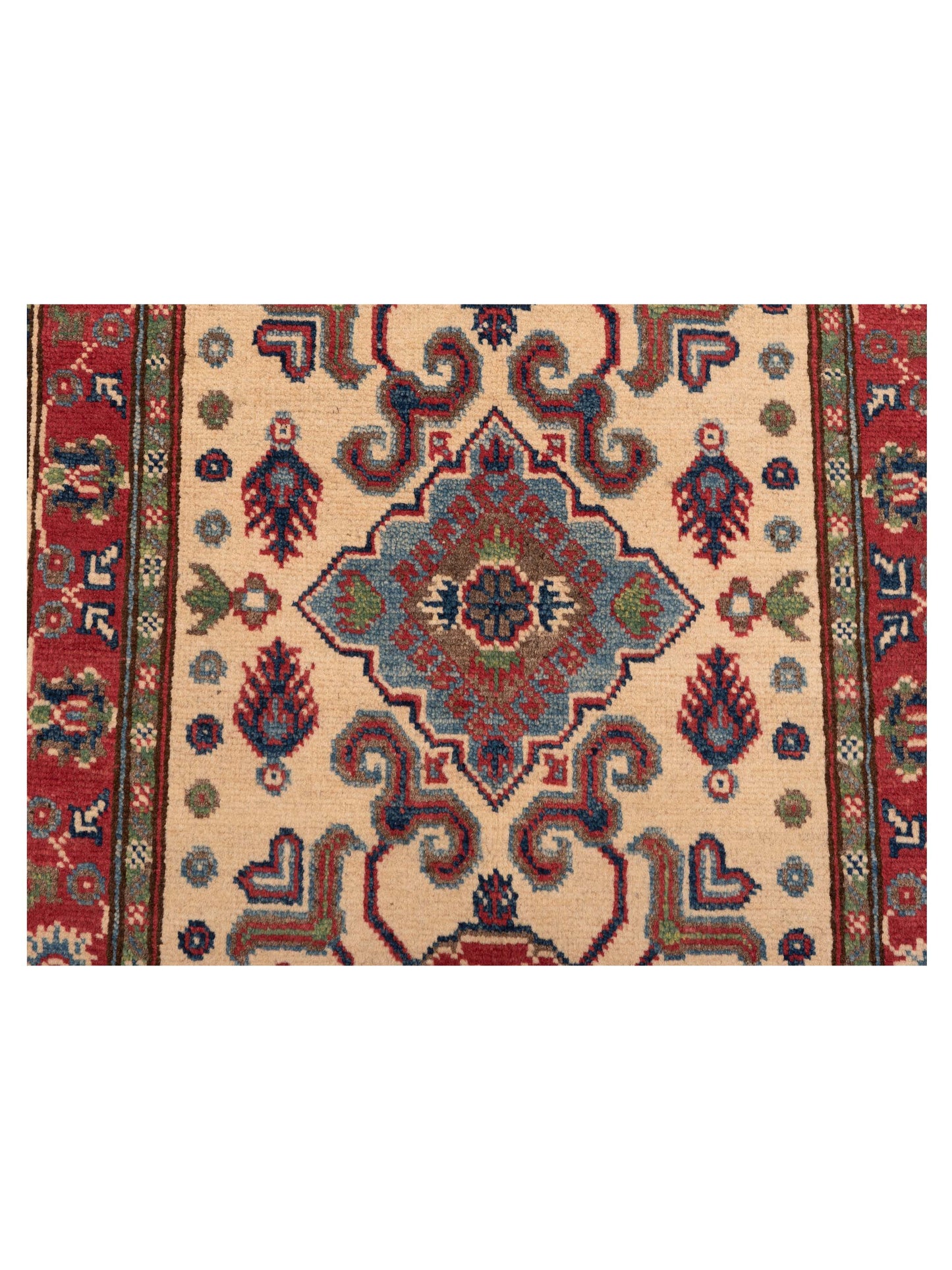 Kazak 148821 Ivory Red 2.8x4.1 Hand Knotted Rug