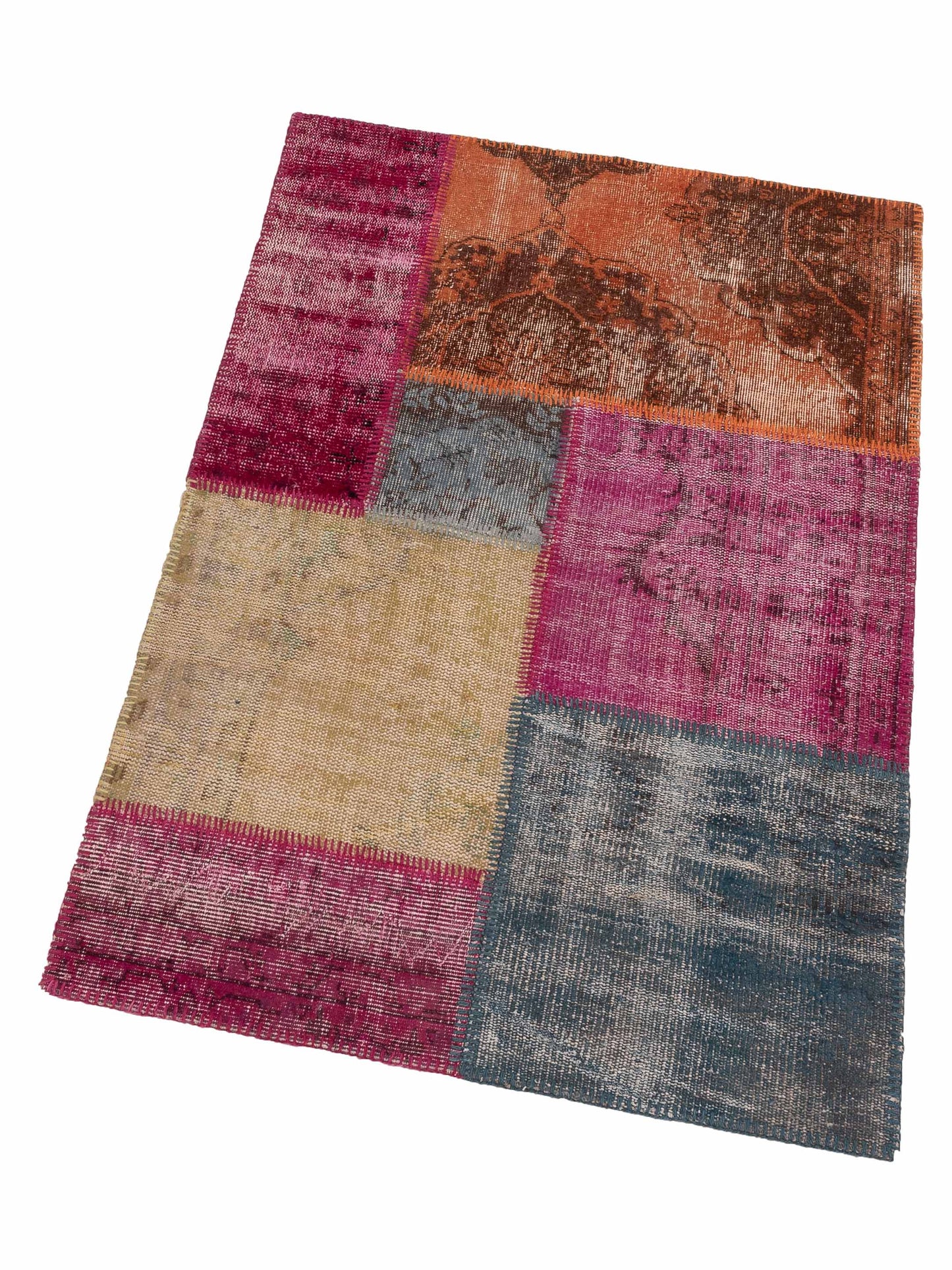 Turkish Vestige Patchwork 131083 Multi 3.4x4.11 Hand Knotted Rug
