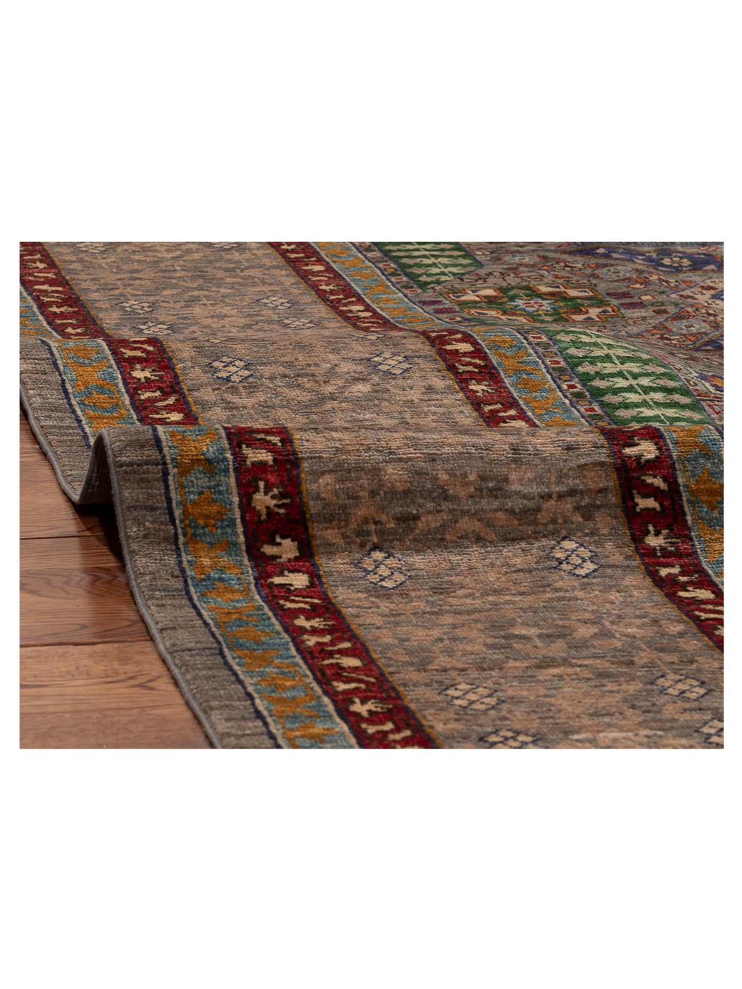 Artisan Mamluk 156273 Multi Gray 9.1x12.4 Hand Knotted Rug