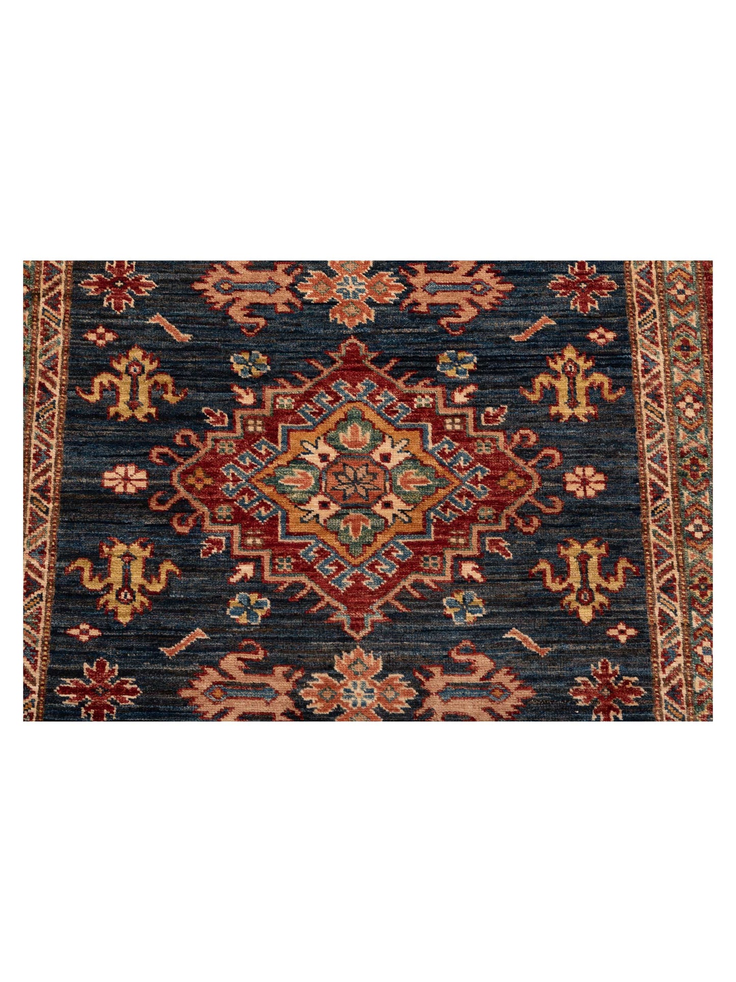 Artisan Kazak 148965 Navy Red 4.2x6.1 Hand Knotted Rug