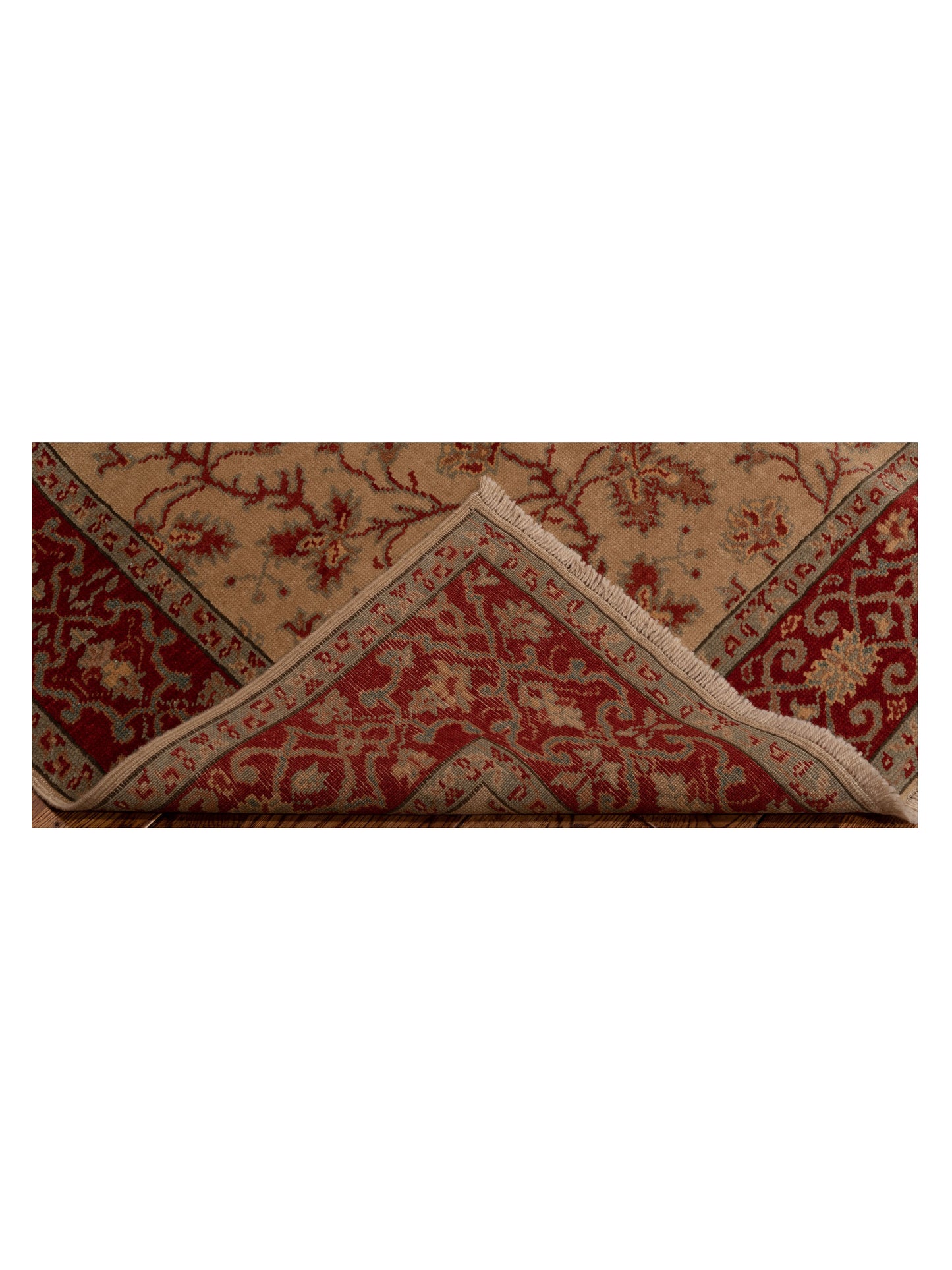 Antique Loom 107938 Beige Red 4x6.4 Hand Knotted Rug