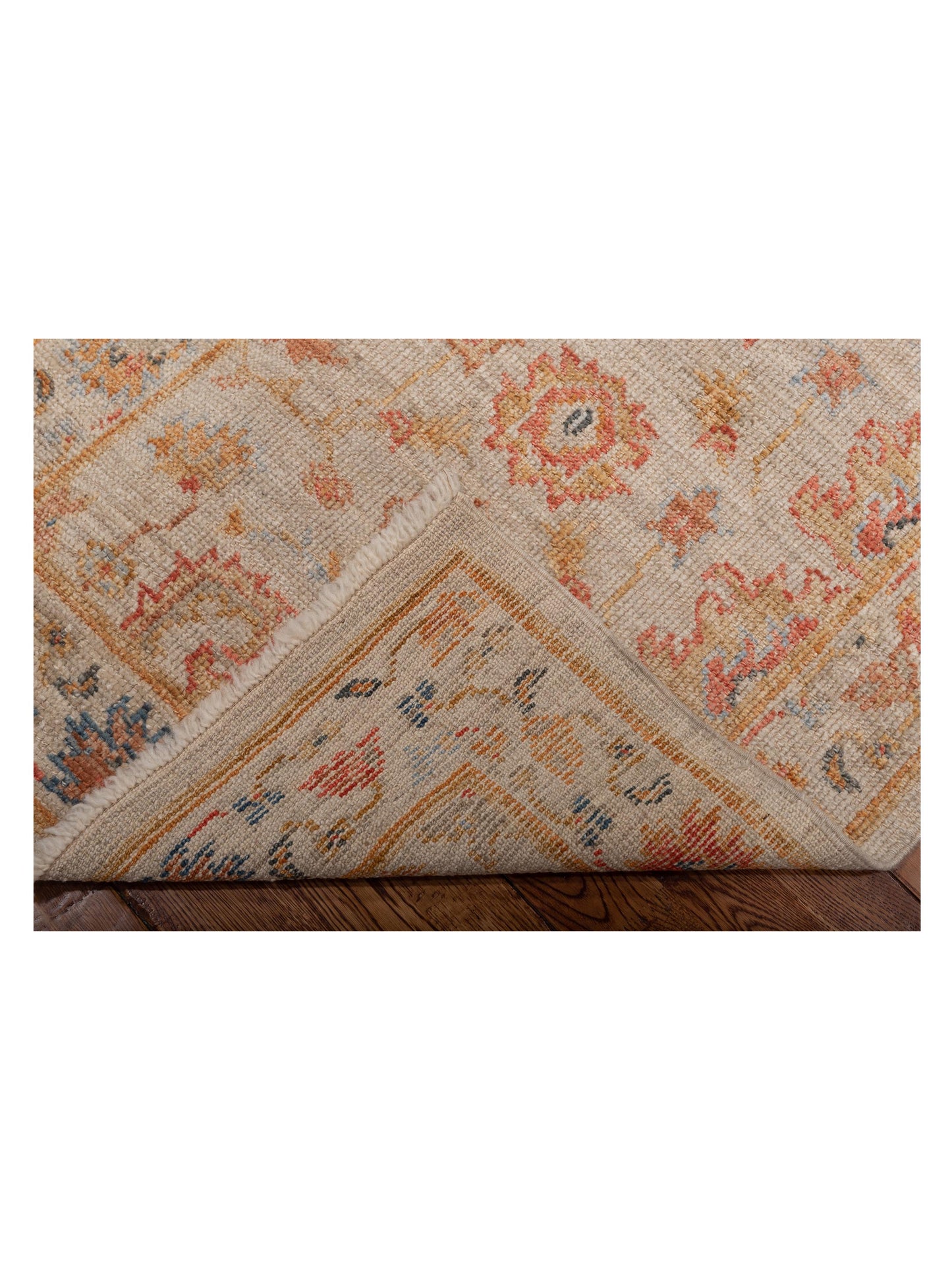 Angora Oushak 146506 Ivory Ivory 2.7x11.11 Hand Knotted Rug