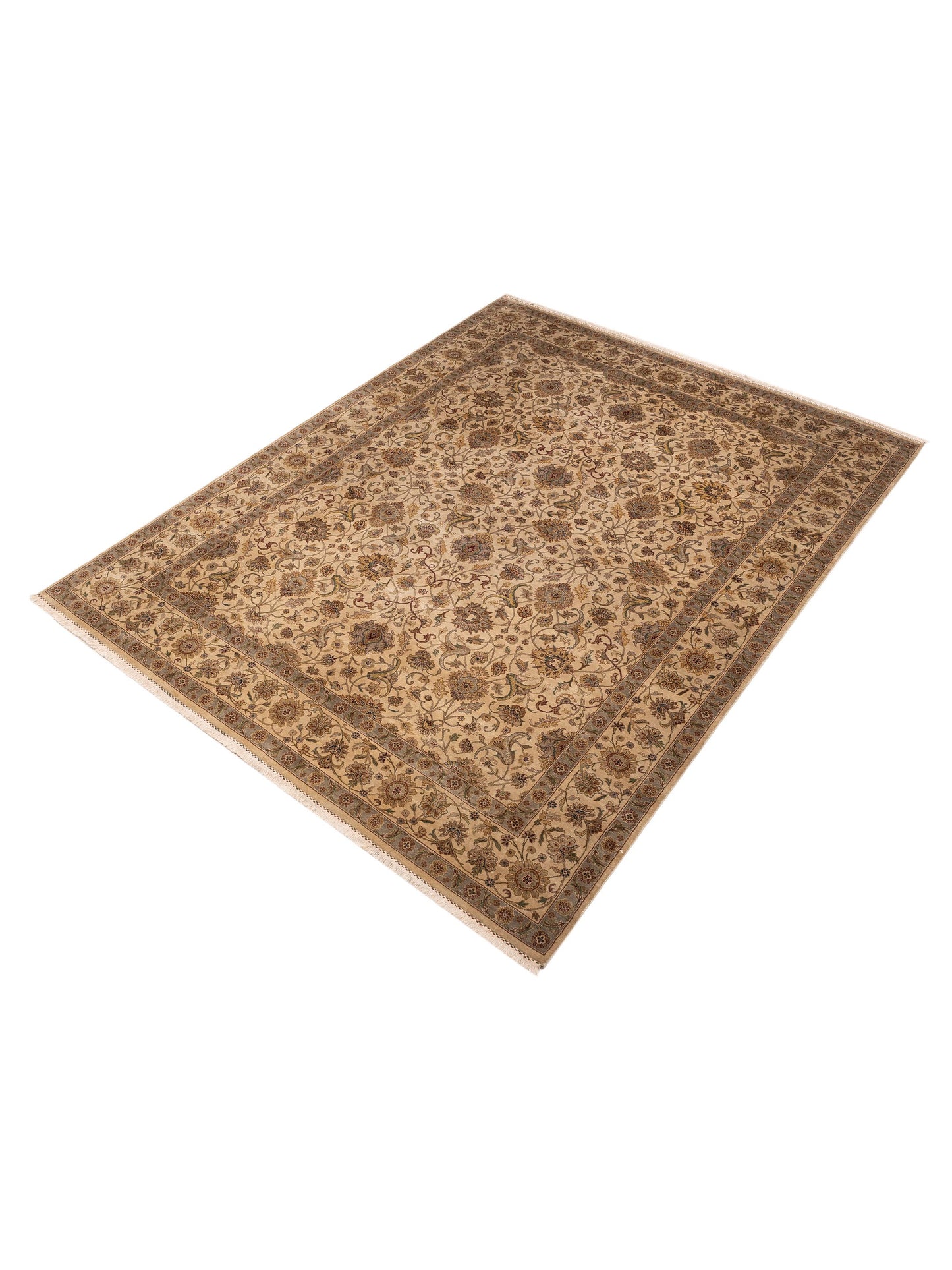 Imperial Silk 153476 Ivory Ivory 8x10 Hand Knotted Rug