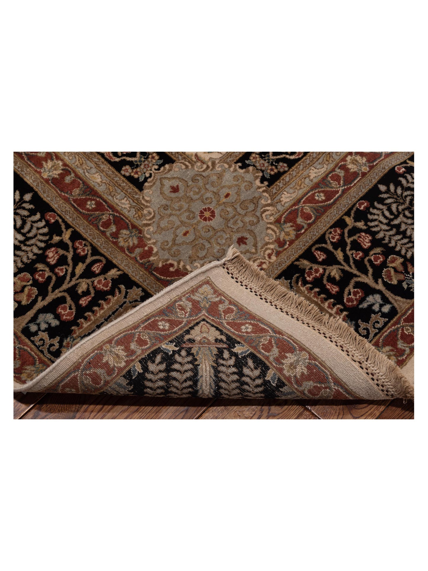 Empire 114737 Ivory Black 8.2x10 Hand Knotted Rug