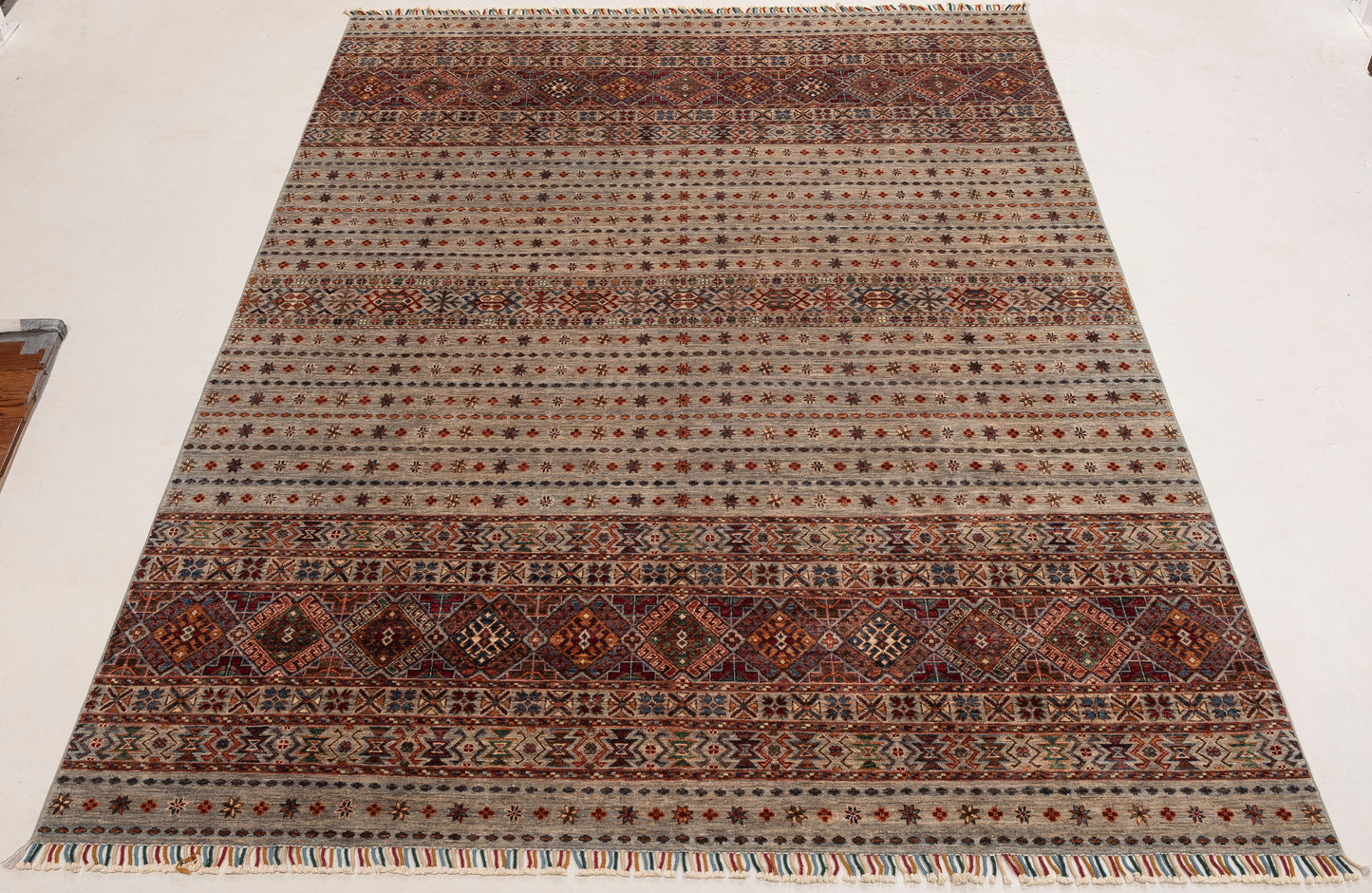 Horosan 151953 Silver Red 8.2x11.5 Hand Knotted Rug