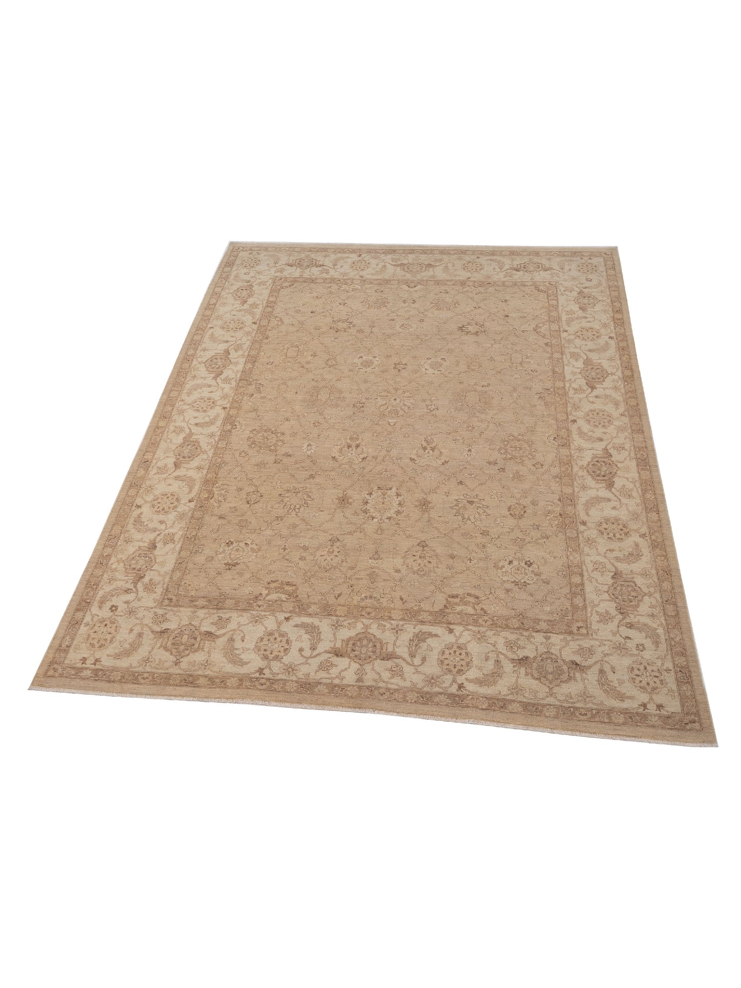 Laila 113084 Camel Ivory 8.8x11.9 Hand Knotted Rug