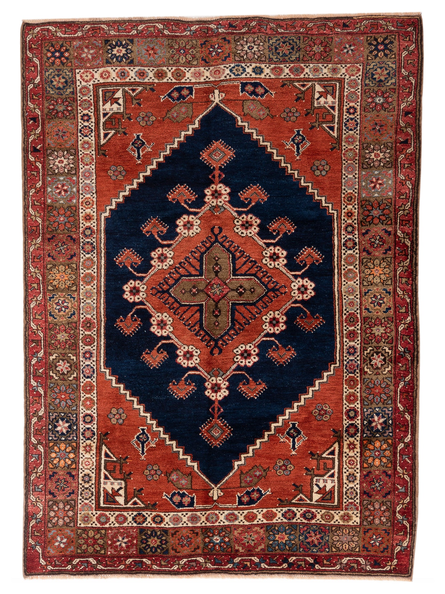 Pasha Old Anatolian  Navy Rust Traditional