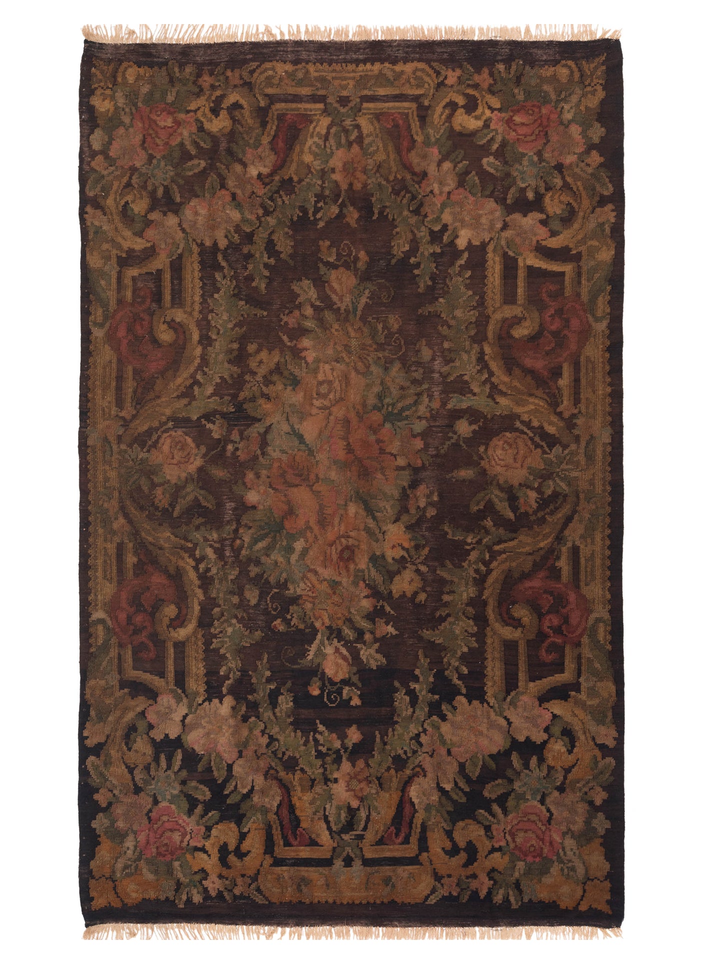 Pasha Old Basserabian Kilim  Black Black Traditional