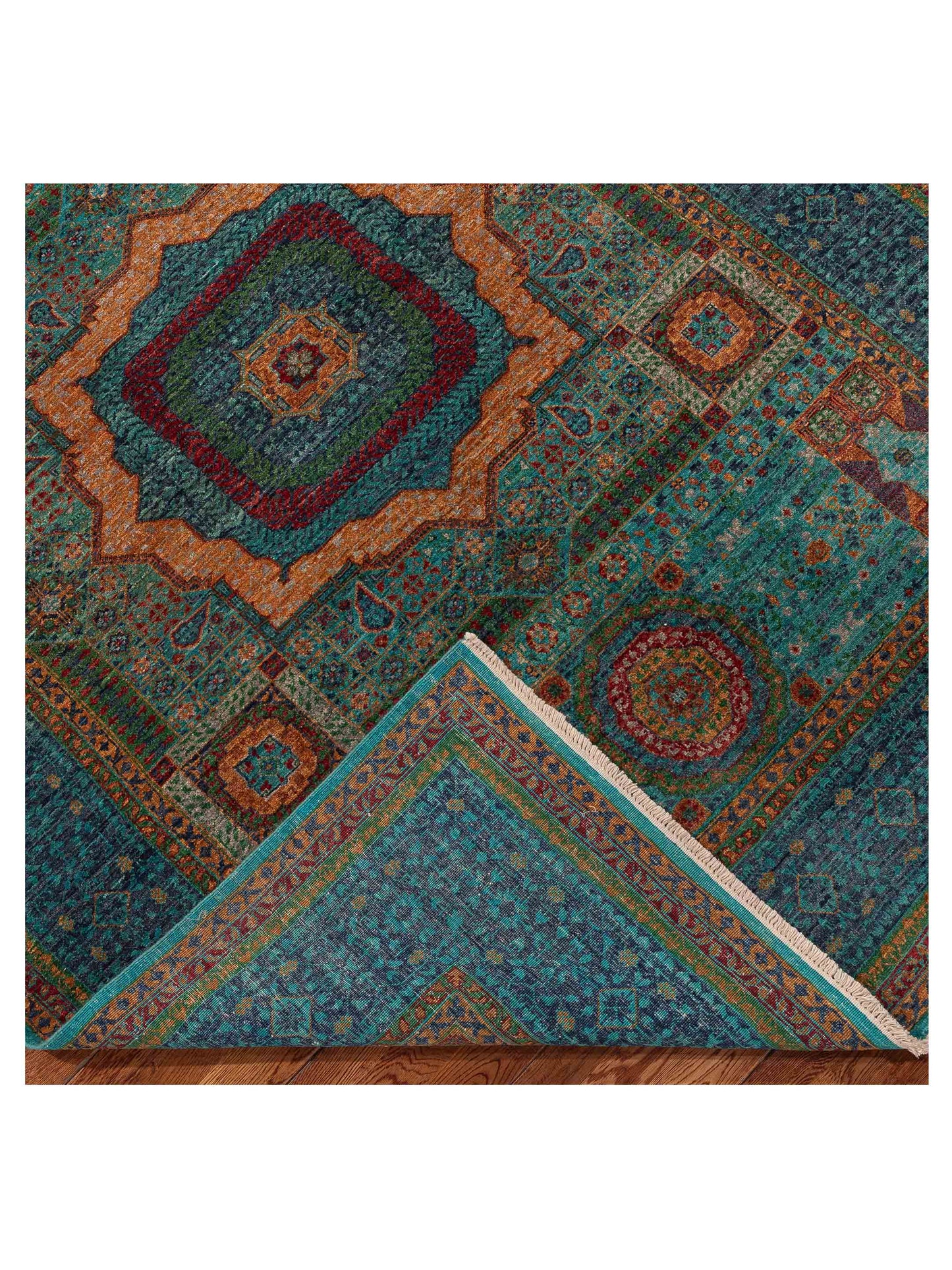 Artisan Mamluk 154787 Blue Blue 5.10x7.8 Hand Knotted Rug