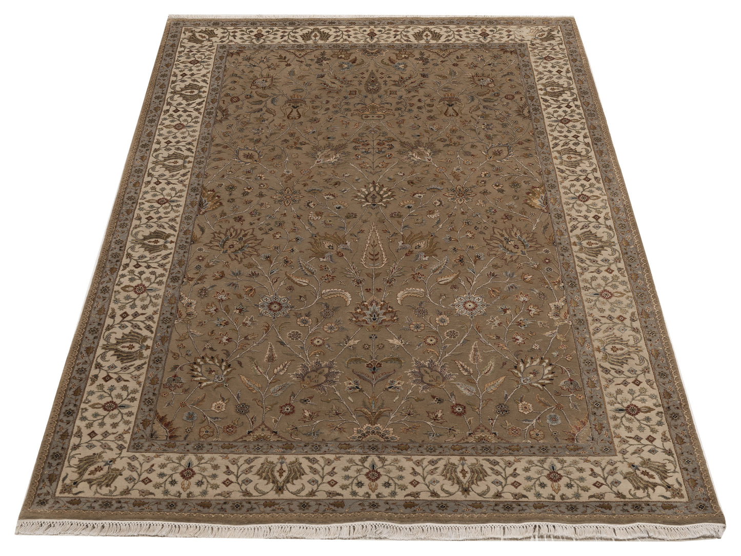 Imperial Silk 153368 Brown Beige 6x9 Hand Knotted Rug