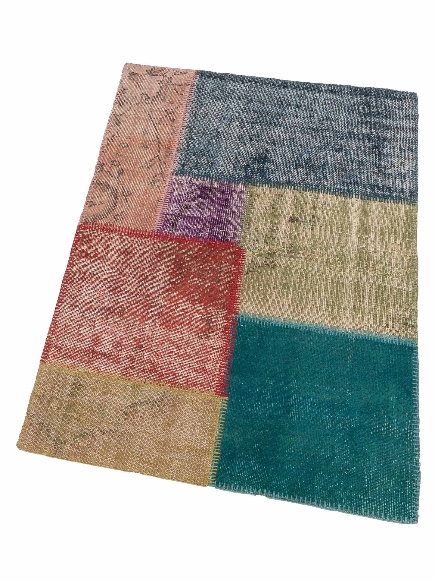 Turkish Vestige Patchwork 131096 Multi 3.3x4.11 Hand Knotted Rug
