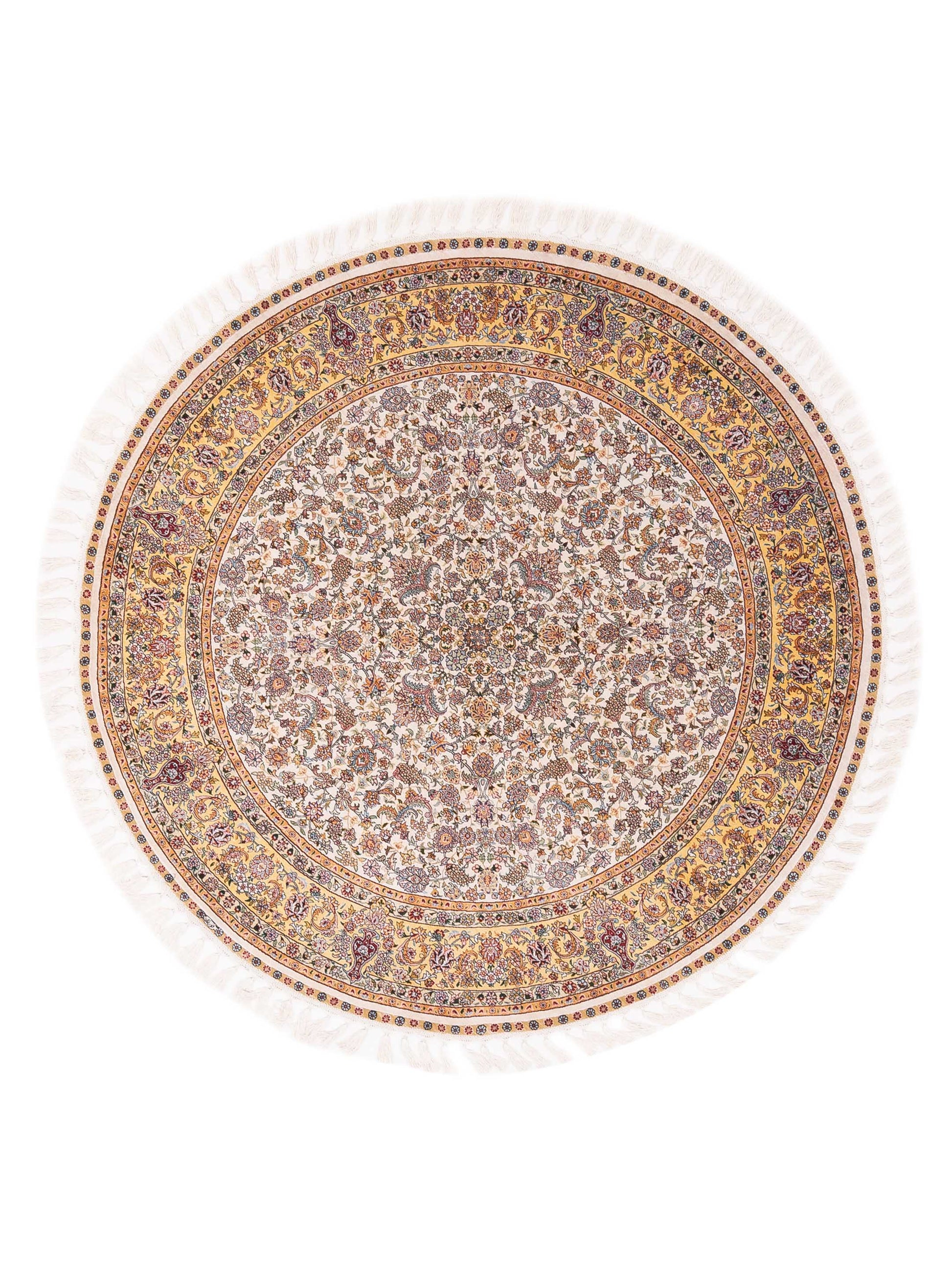 Pasha Pure Silk  Ivory Gold Traditional