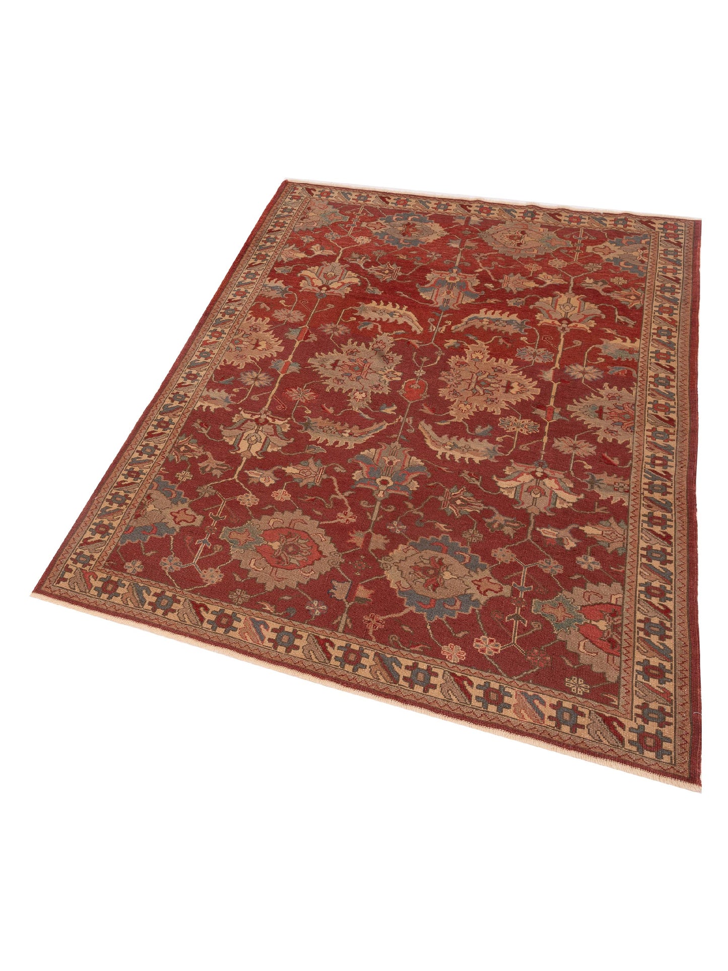 Antique Loom 147453 Red Ivory 5.9x8 Hand Knotted Rug