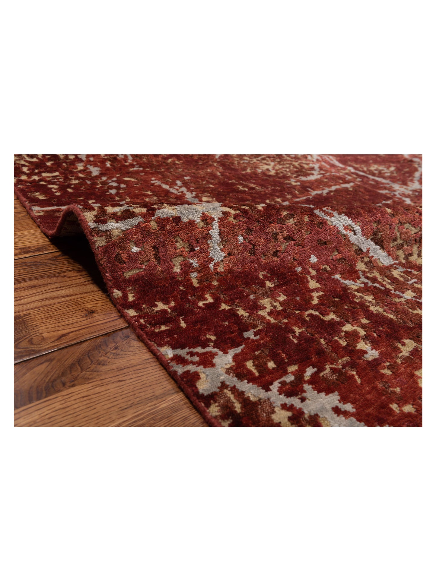 Tibetino 134365 Red 8x9.8 Hand Knotted Rug