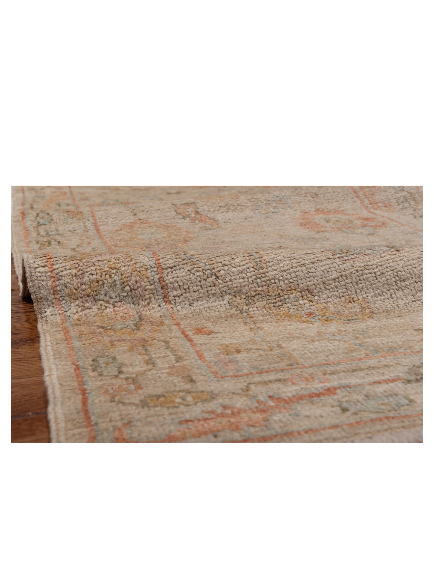 Angora Oushak 148043 Ivory Ivory 2.9x13.8 Hand Knotted Rug