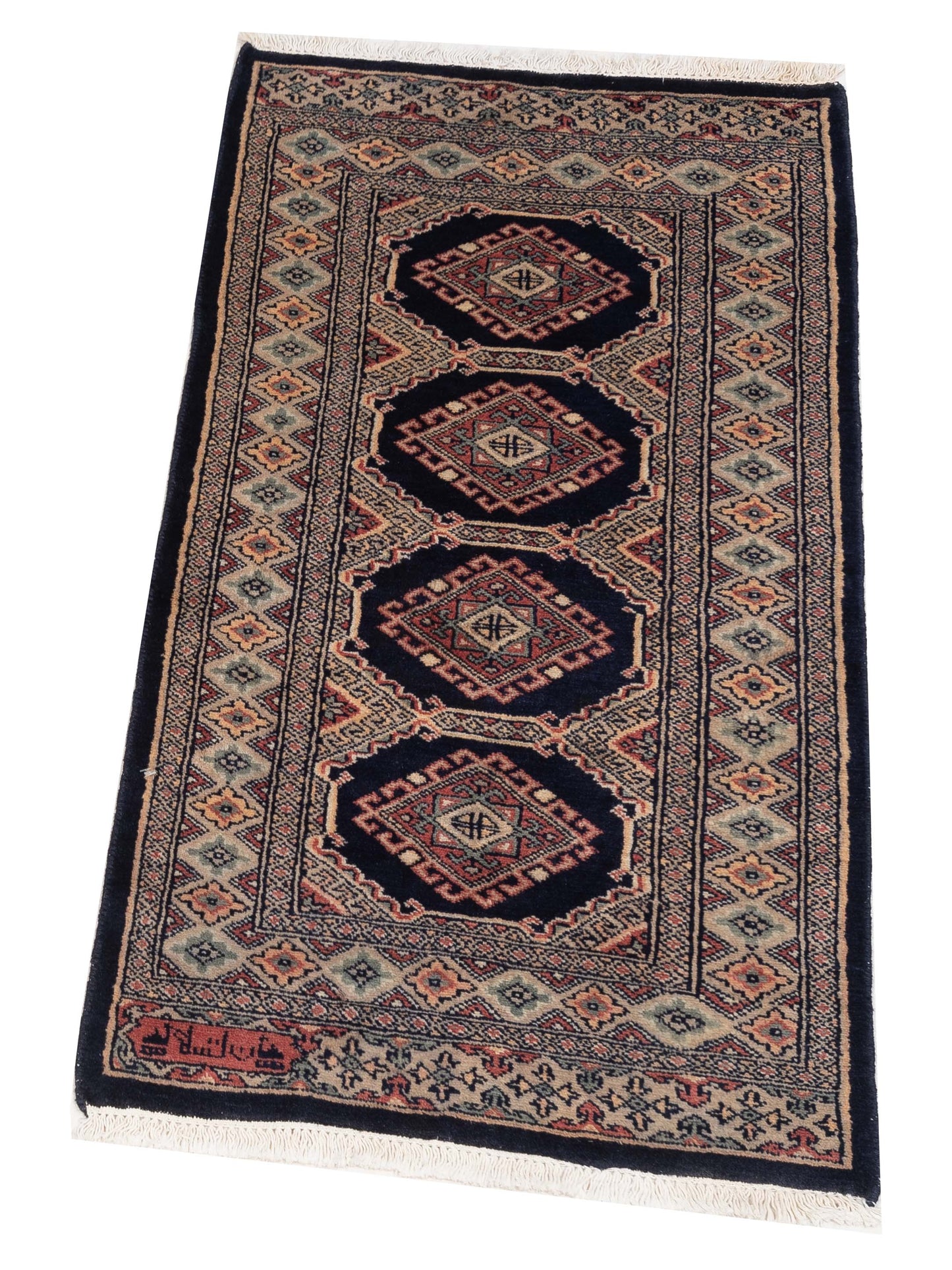 Bokhara 146629 Charcoal Beige 2.1x3.11 Hand Knotted Rug